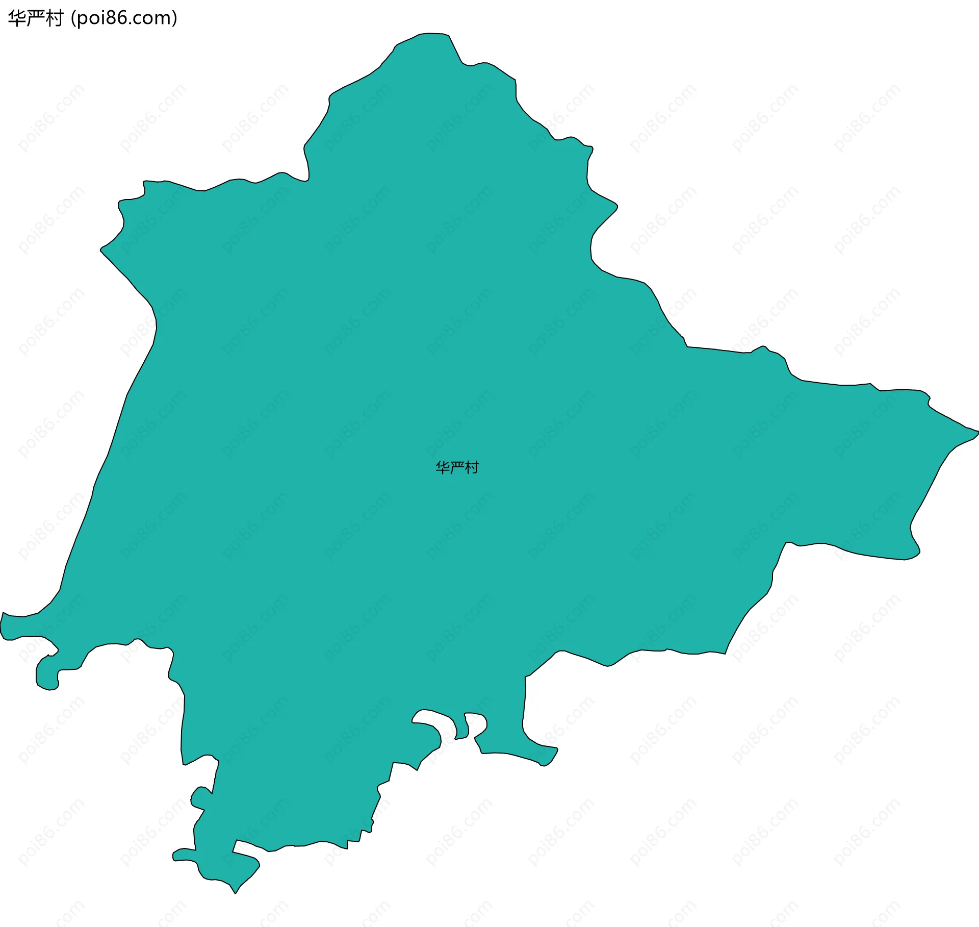 华严村边界地图