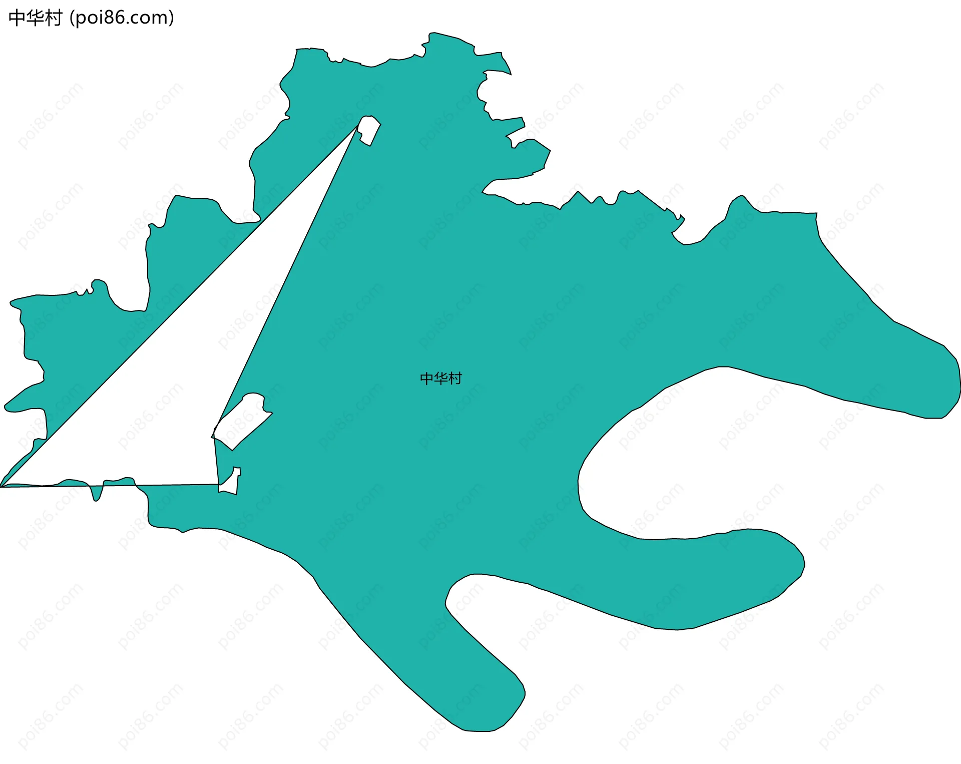 中华村边界地图