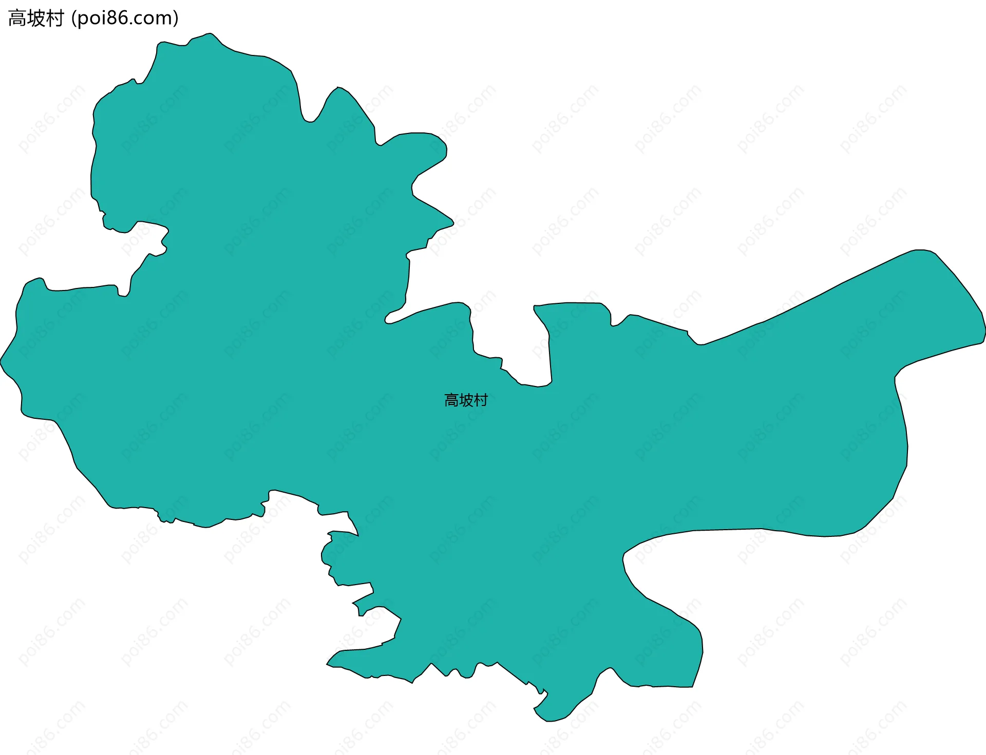 高坡村边界地图