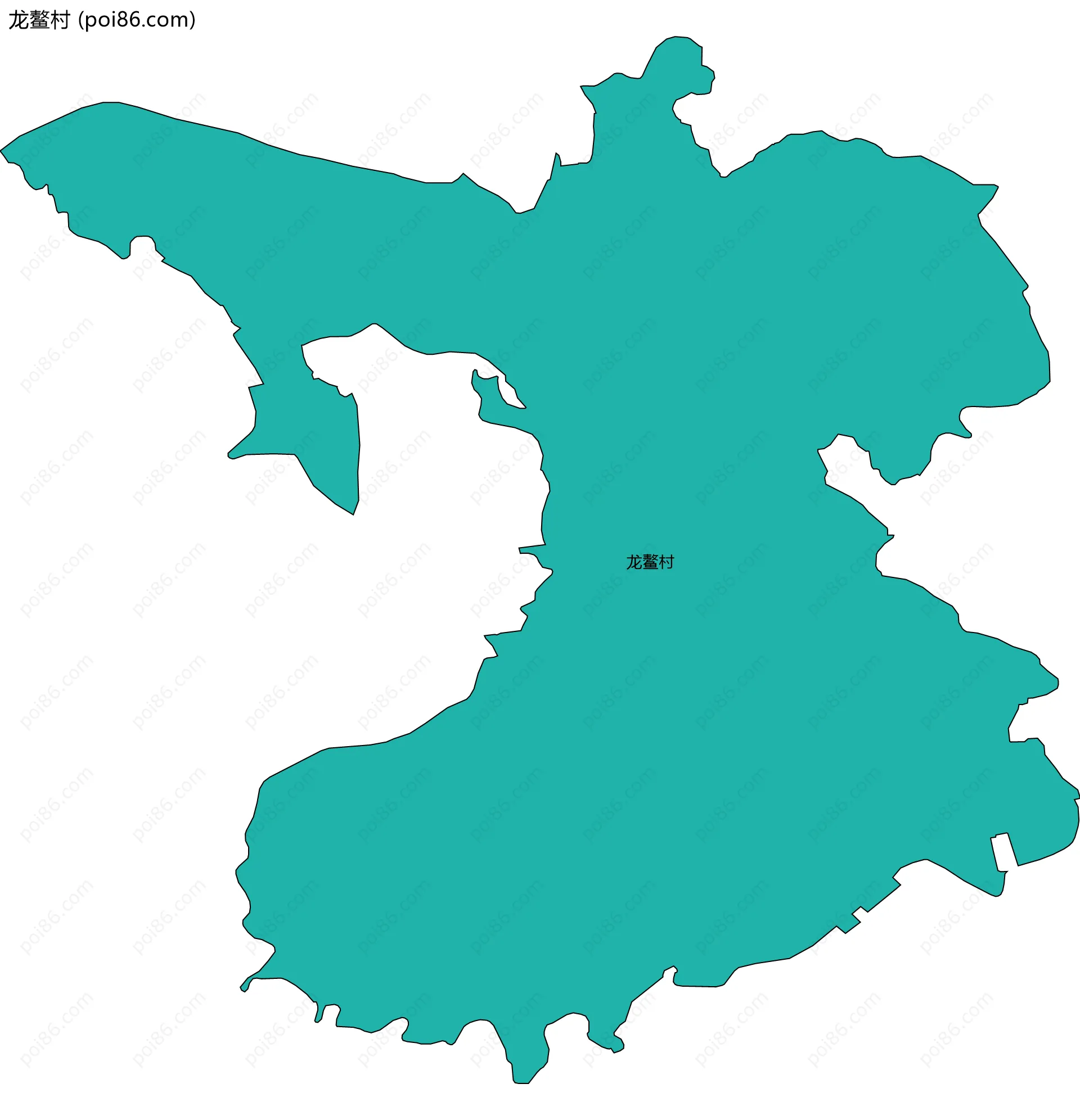 龙鳌村边界地图