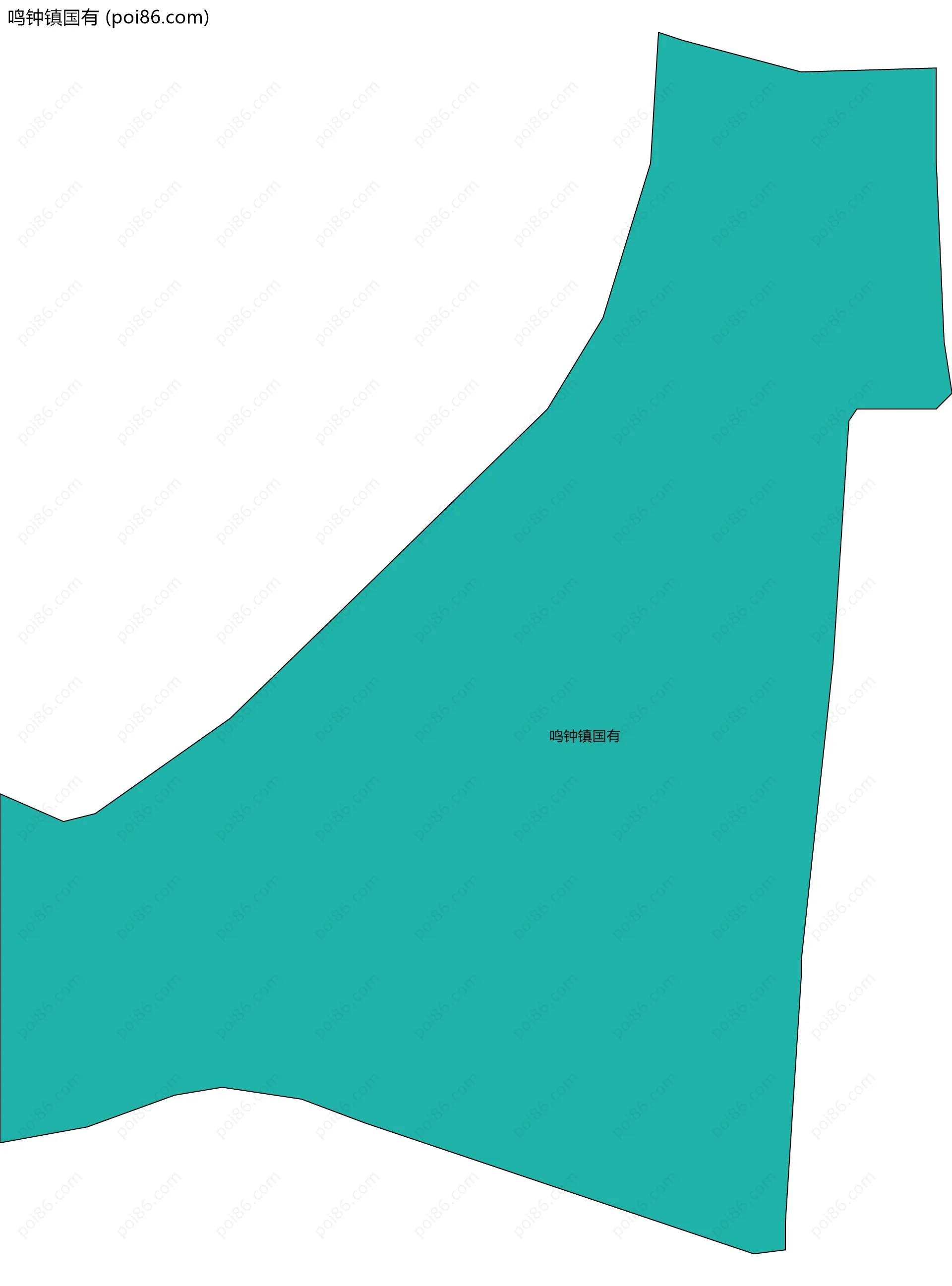 鸣钟镇国有边界地图