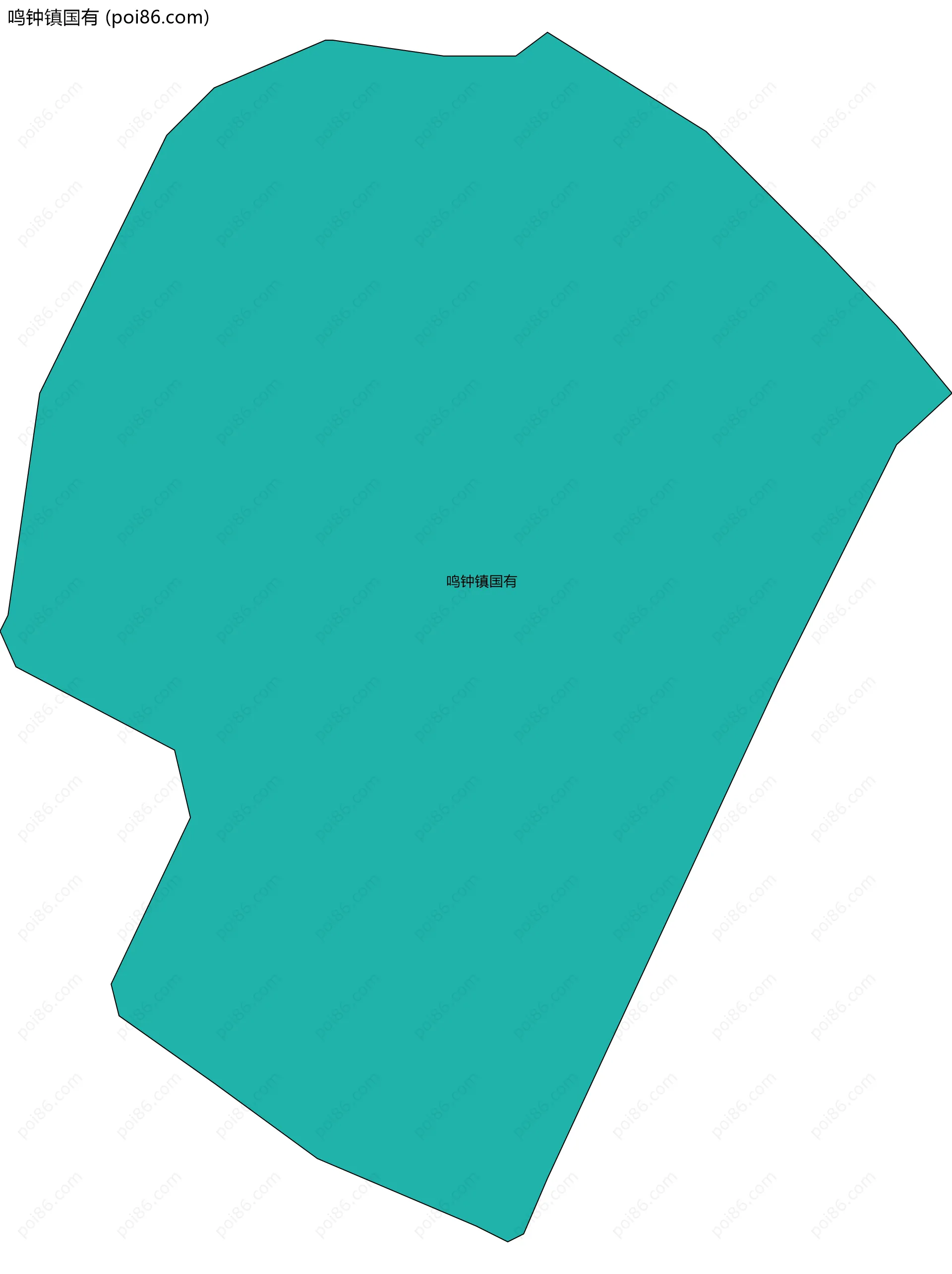 鸣钟镇国有边界地图