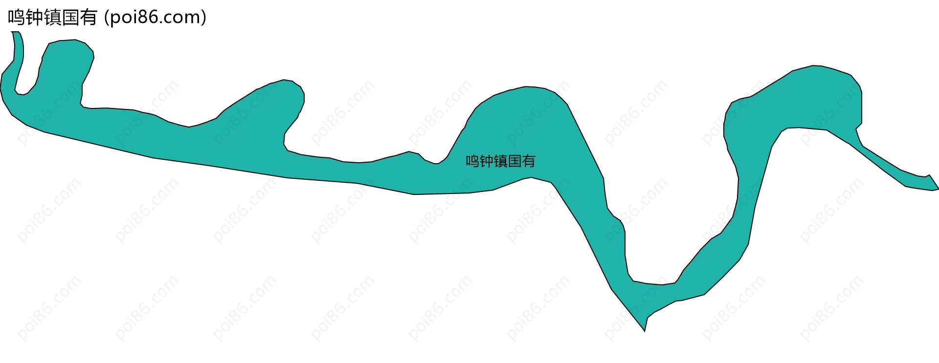 鸣钟镇国有边界地图