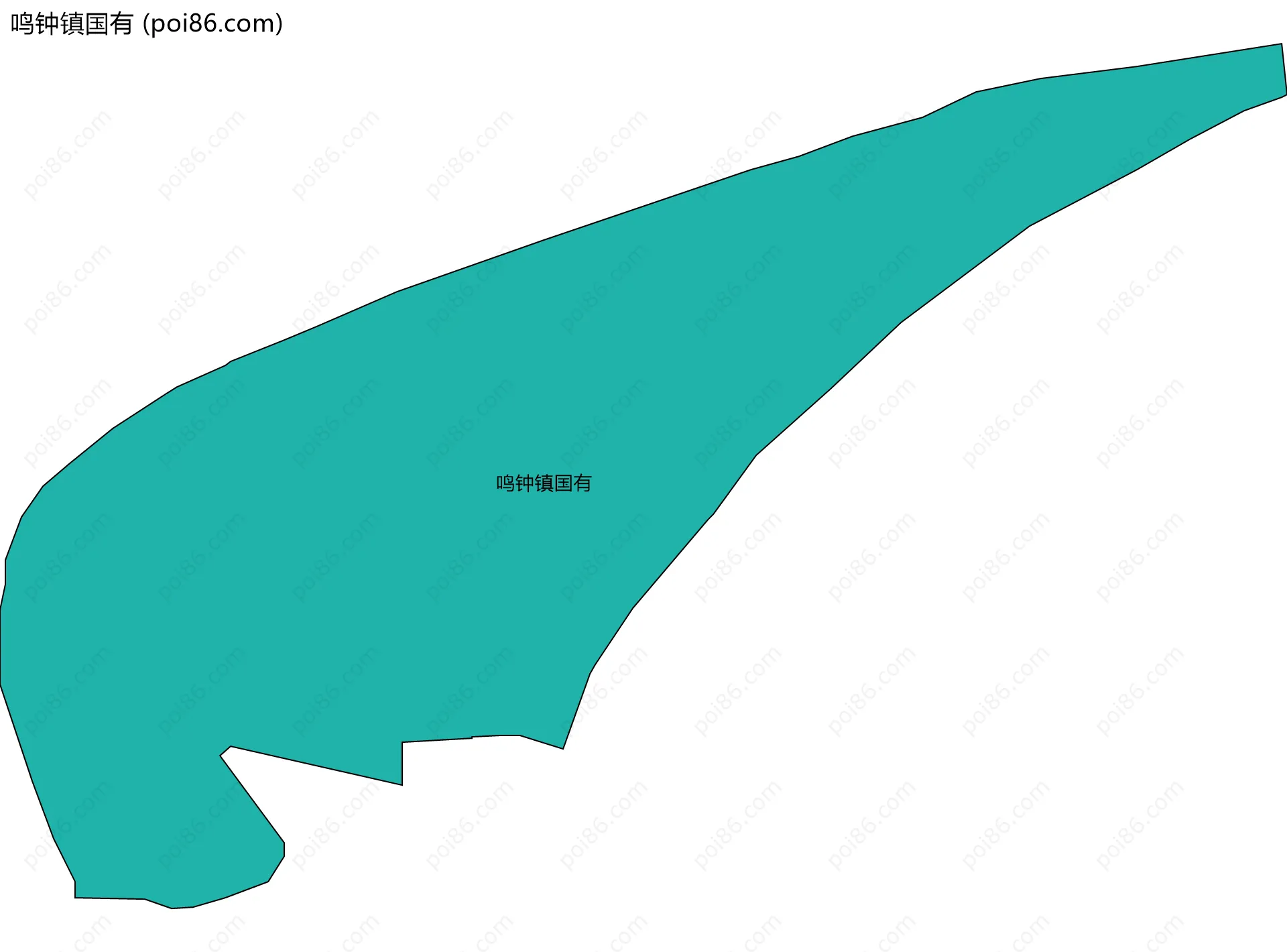 鸣钟镇国有边界地图