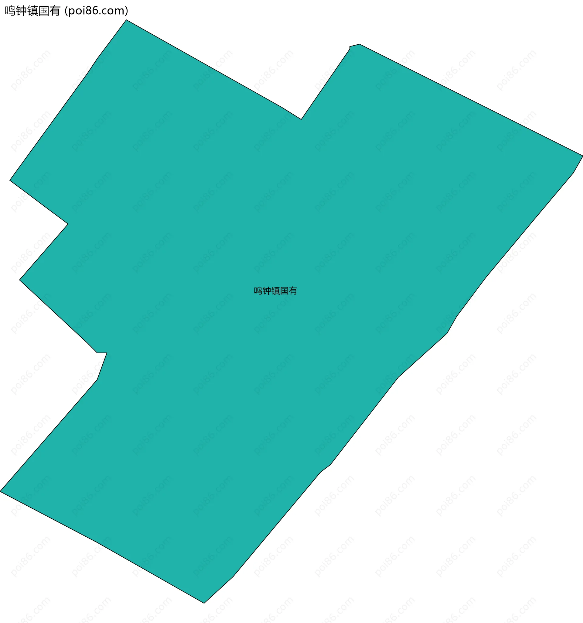 鸣钟镇国有边界地图