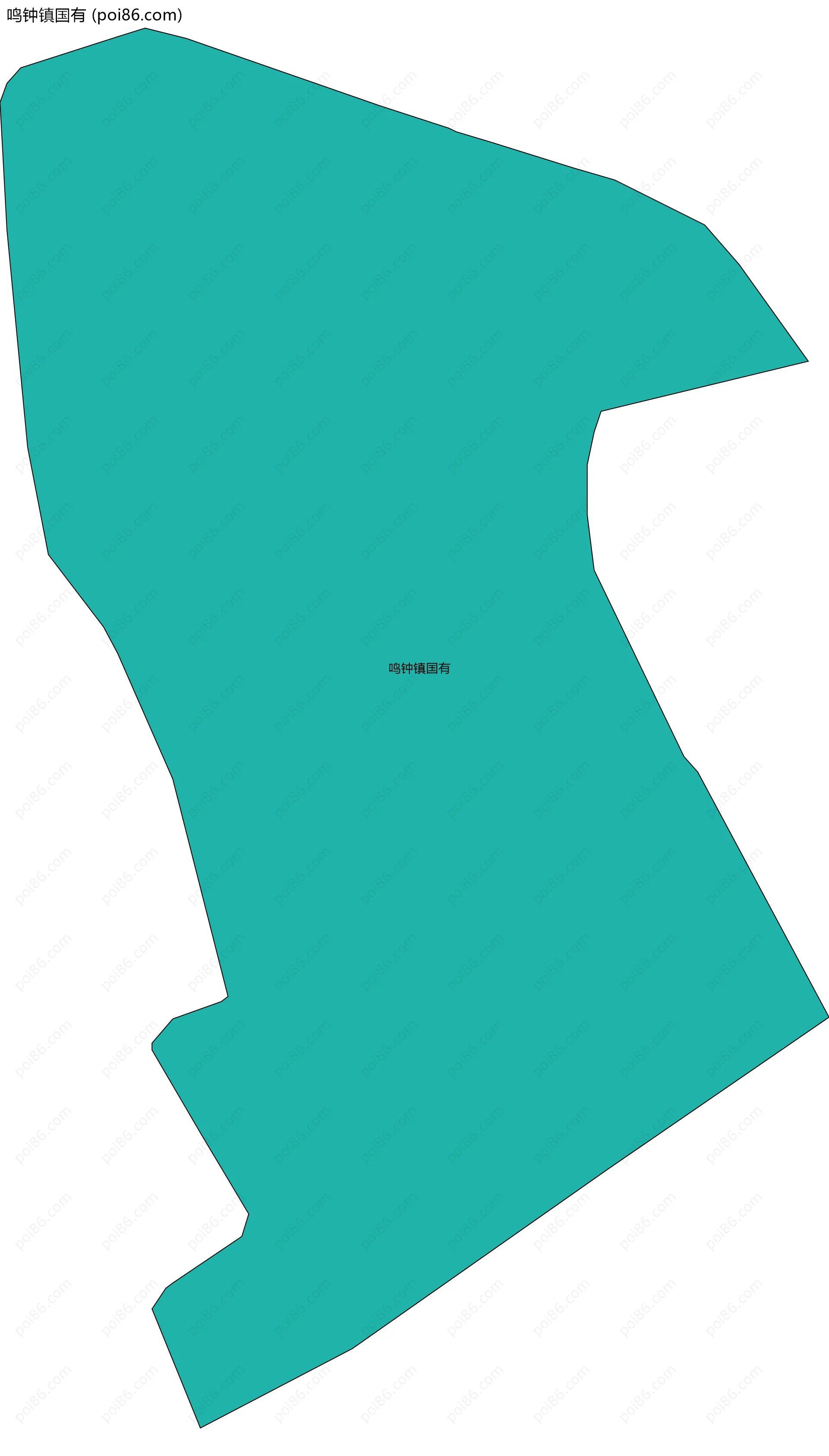 鸣钟镇国有边界地图