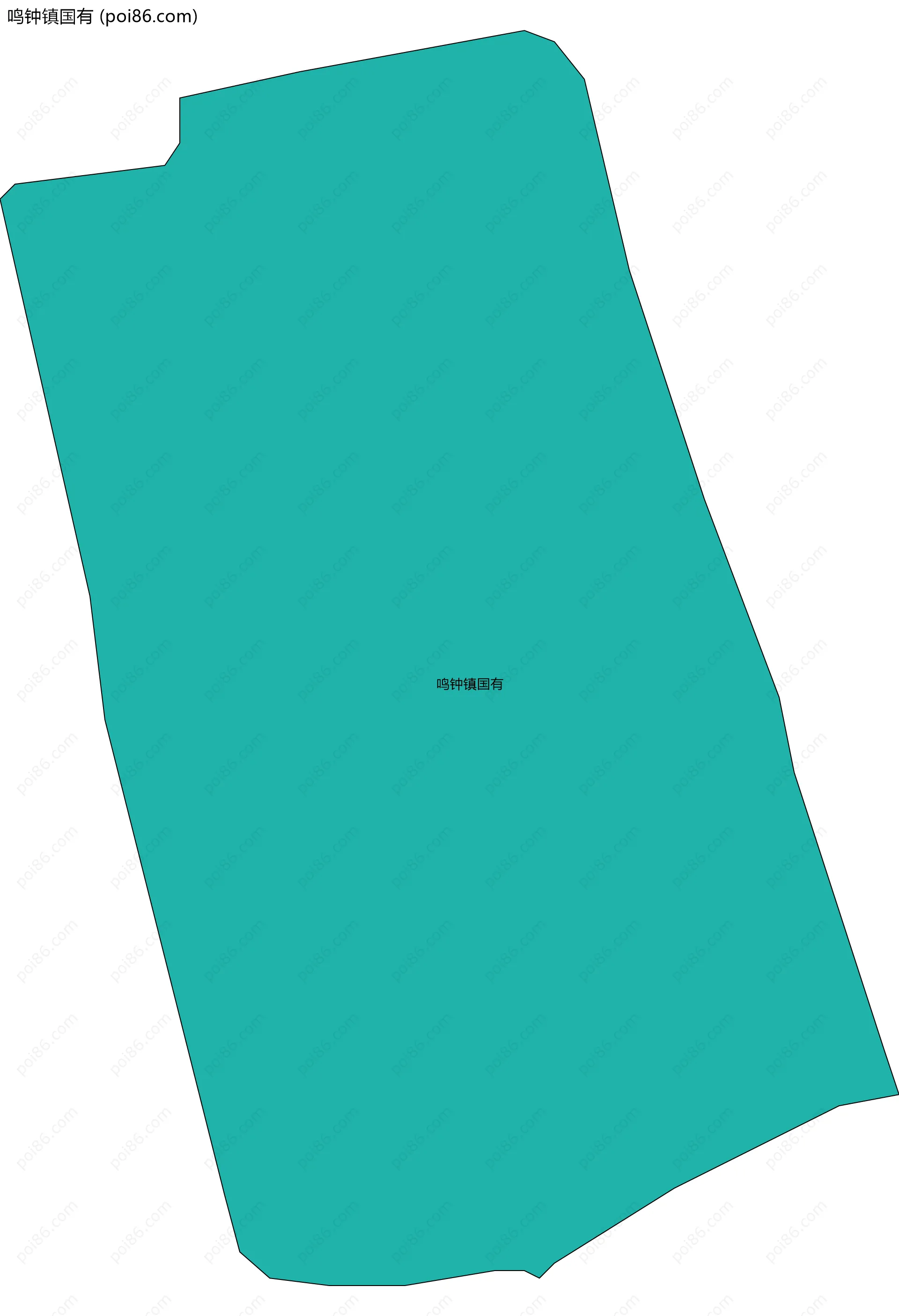 鸣钟镇国有边界地图