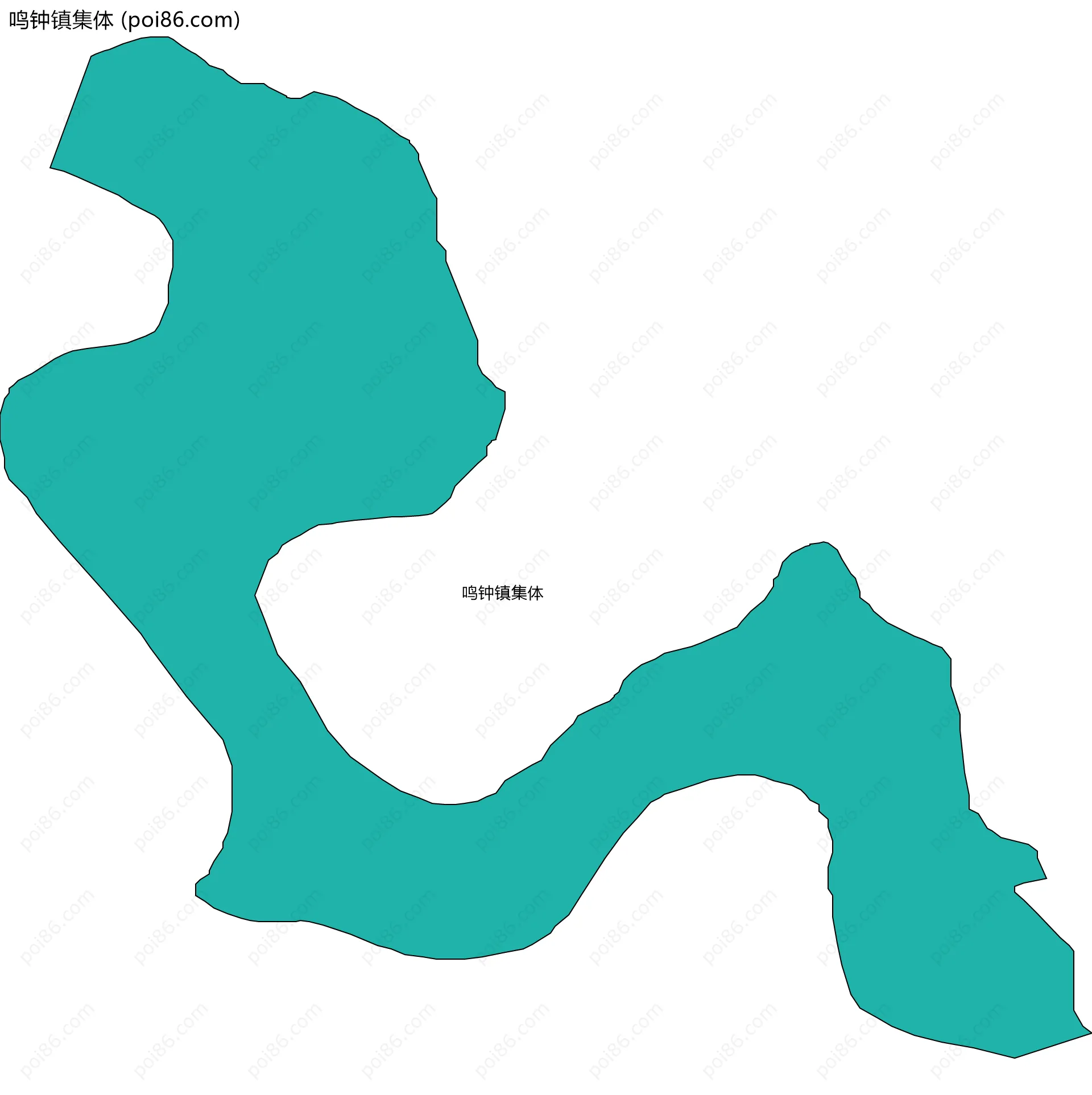 鸣钟镇集体边界地图