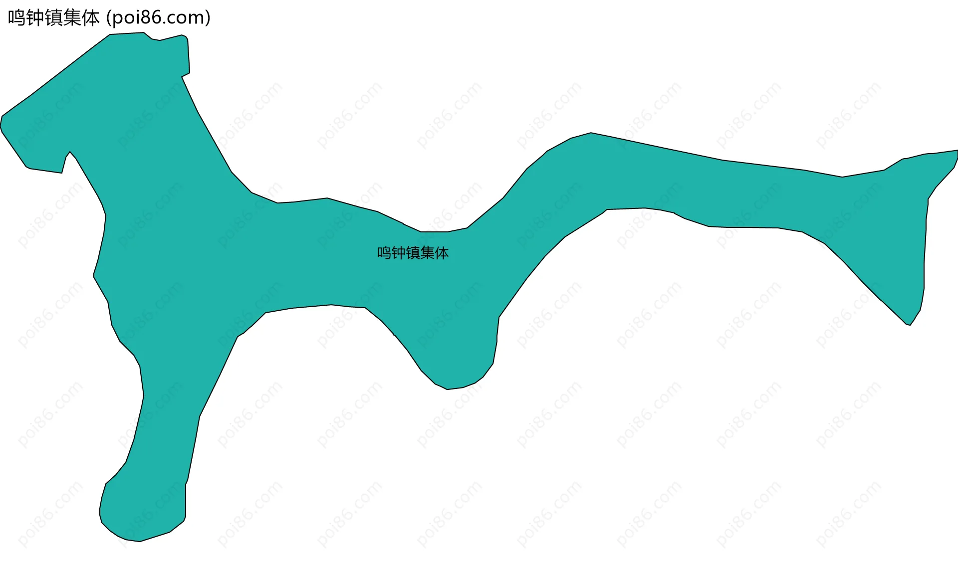 鸣钟镇集体边界地图
