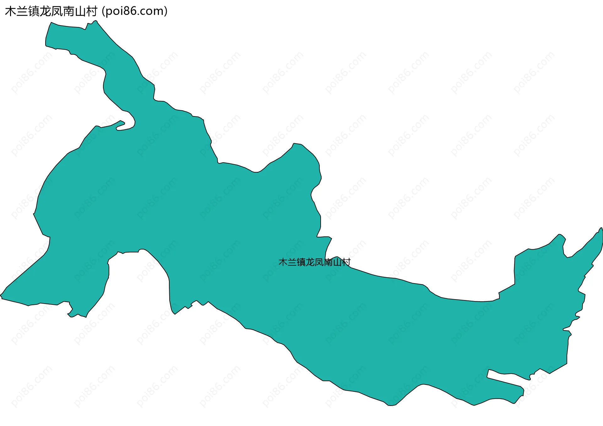 木兰镇龙凤南山村边界地图