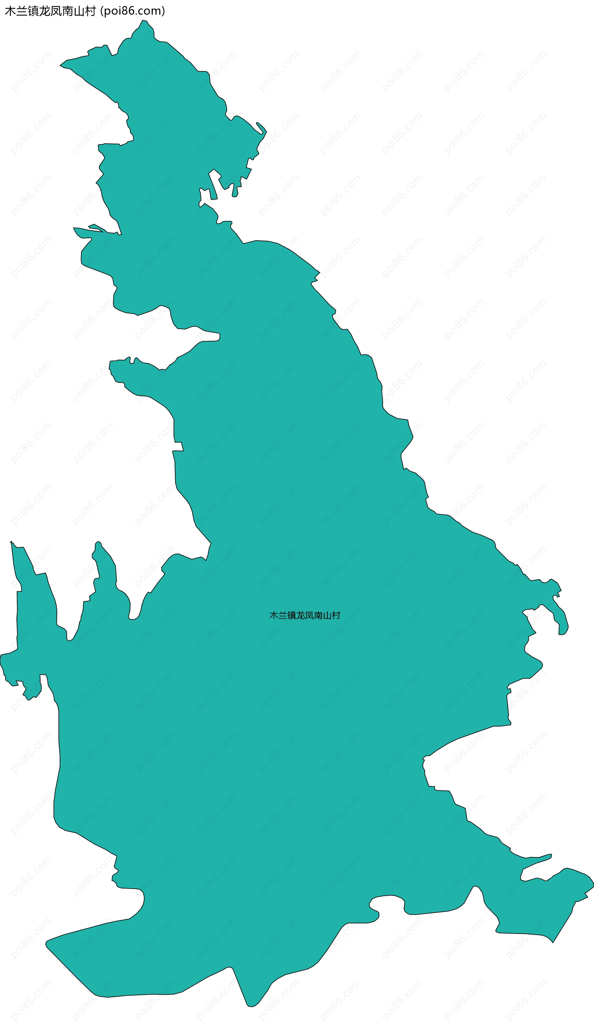 木兰镇龙凤南山村边界地图