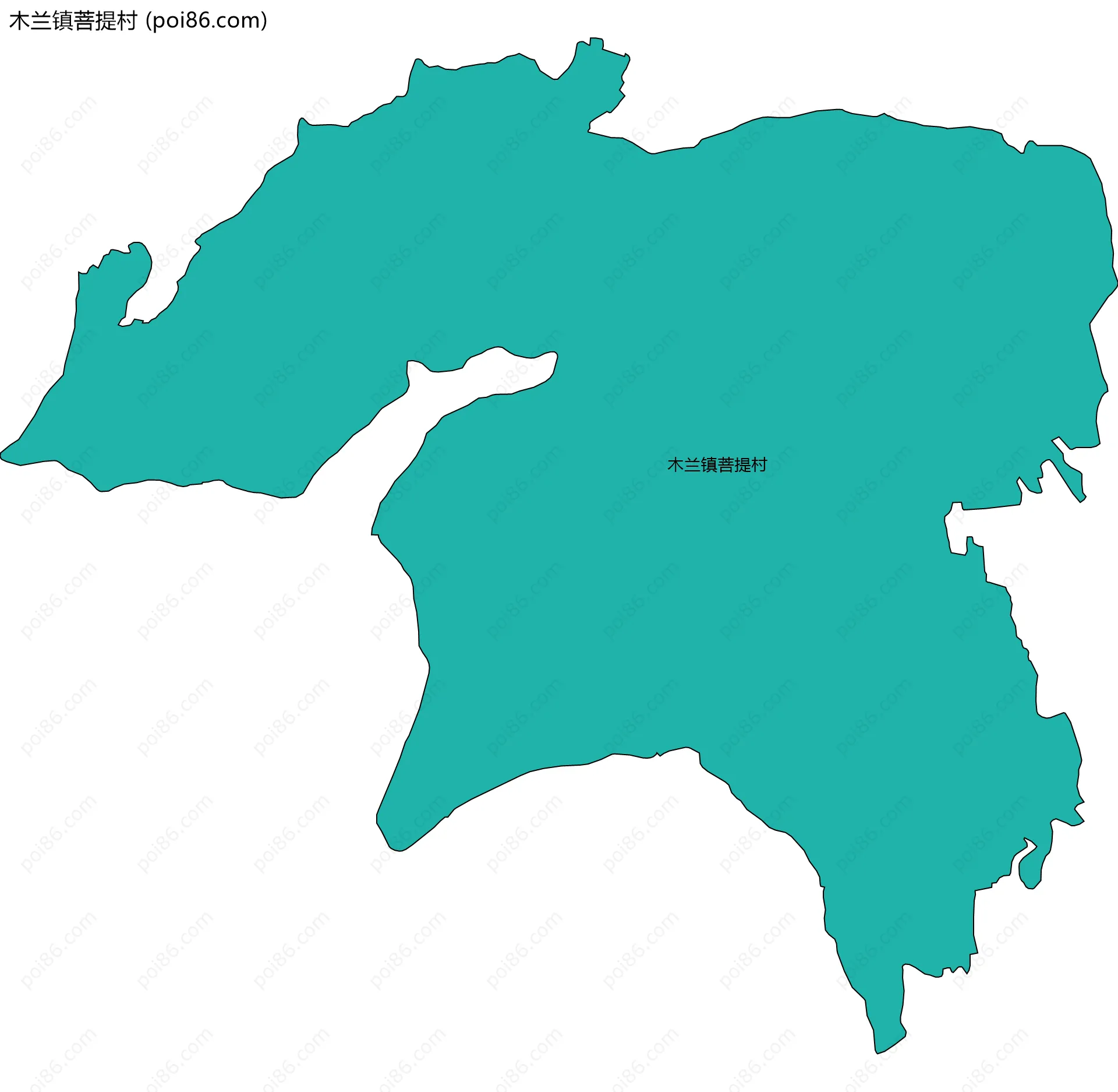 木兰镇菩提村边界地图