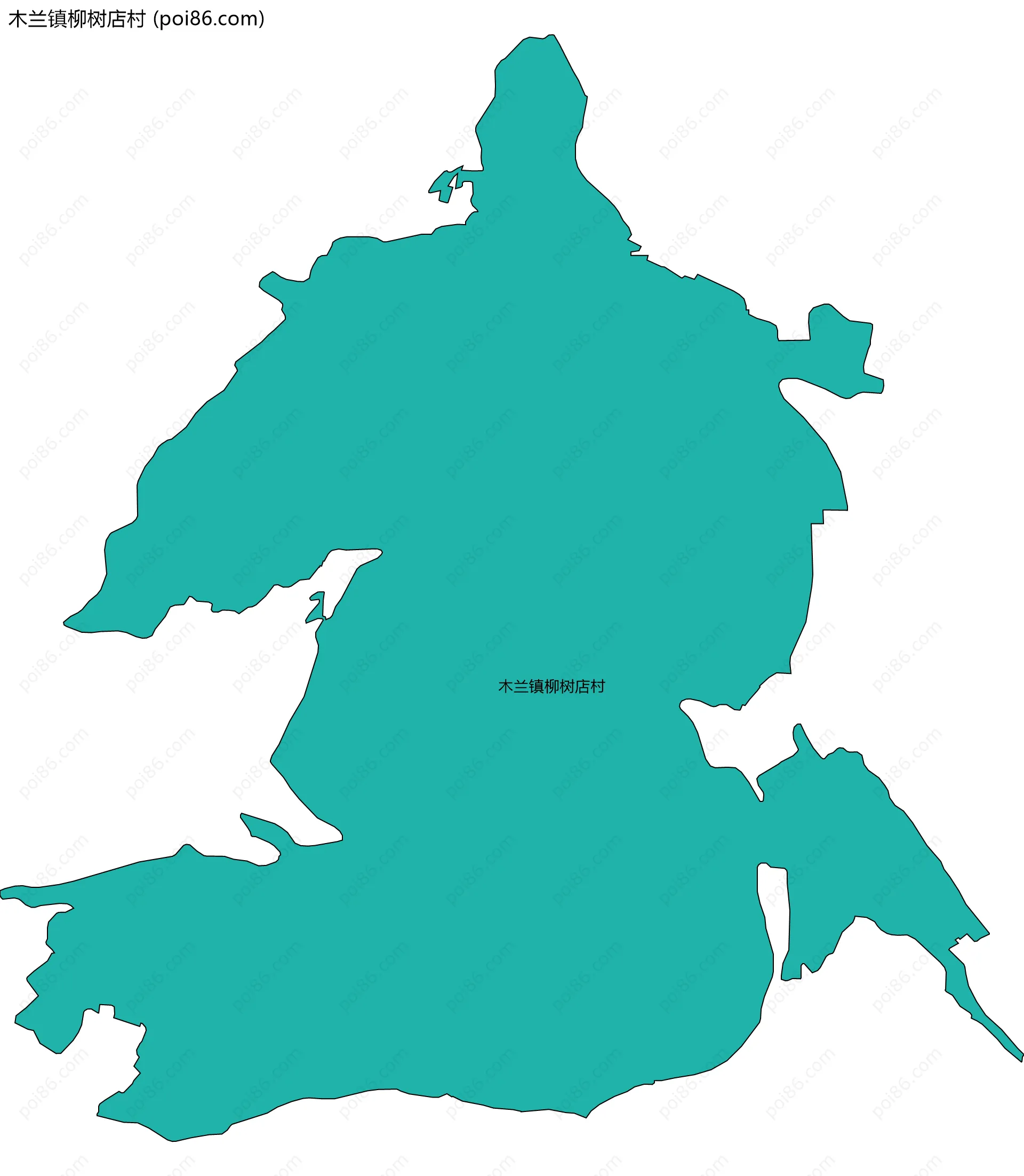 木兰镇柳树店村边界地图