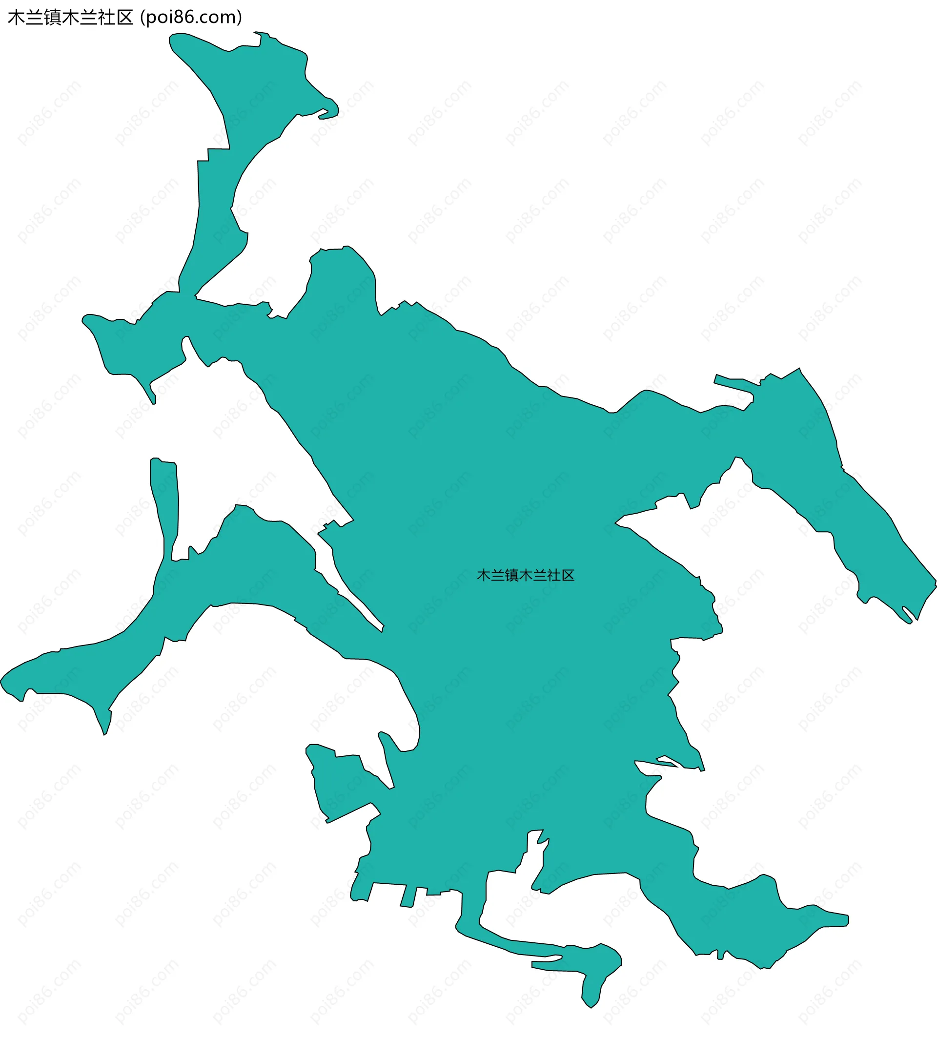木兰镇木兰社区边界地图