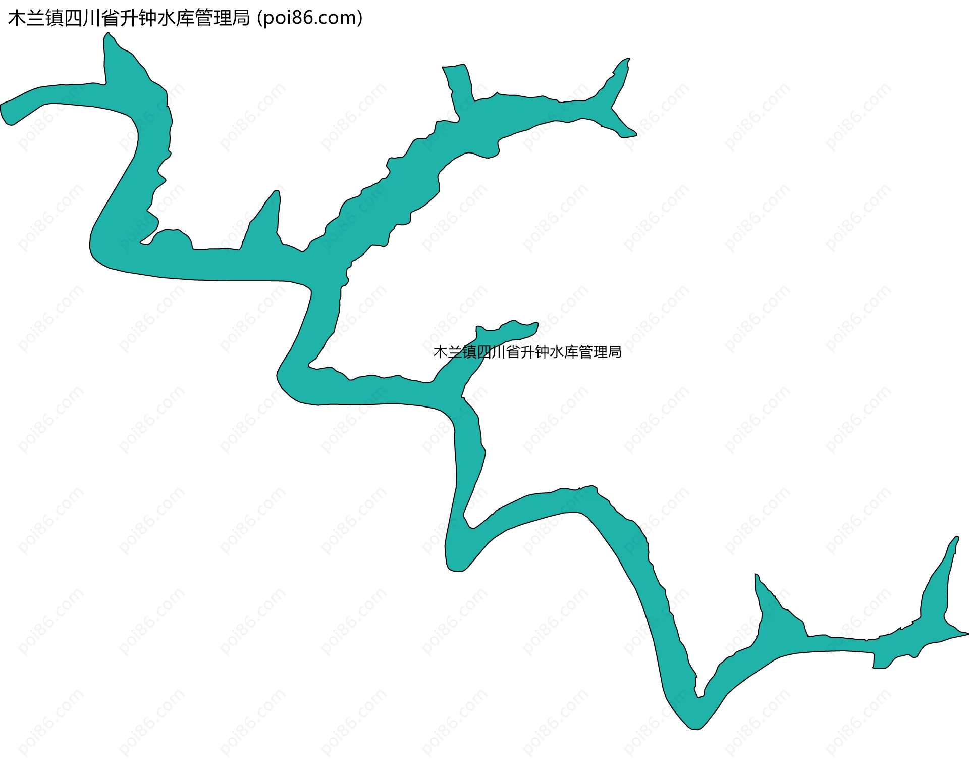 木兰镇四川省升钟水库管理局边界地图