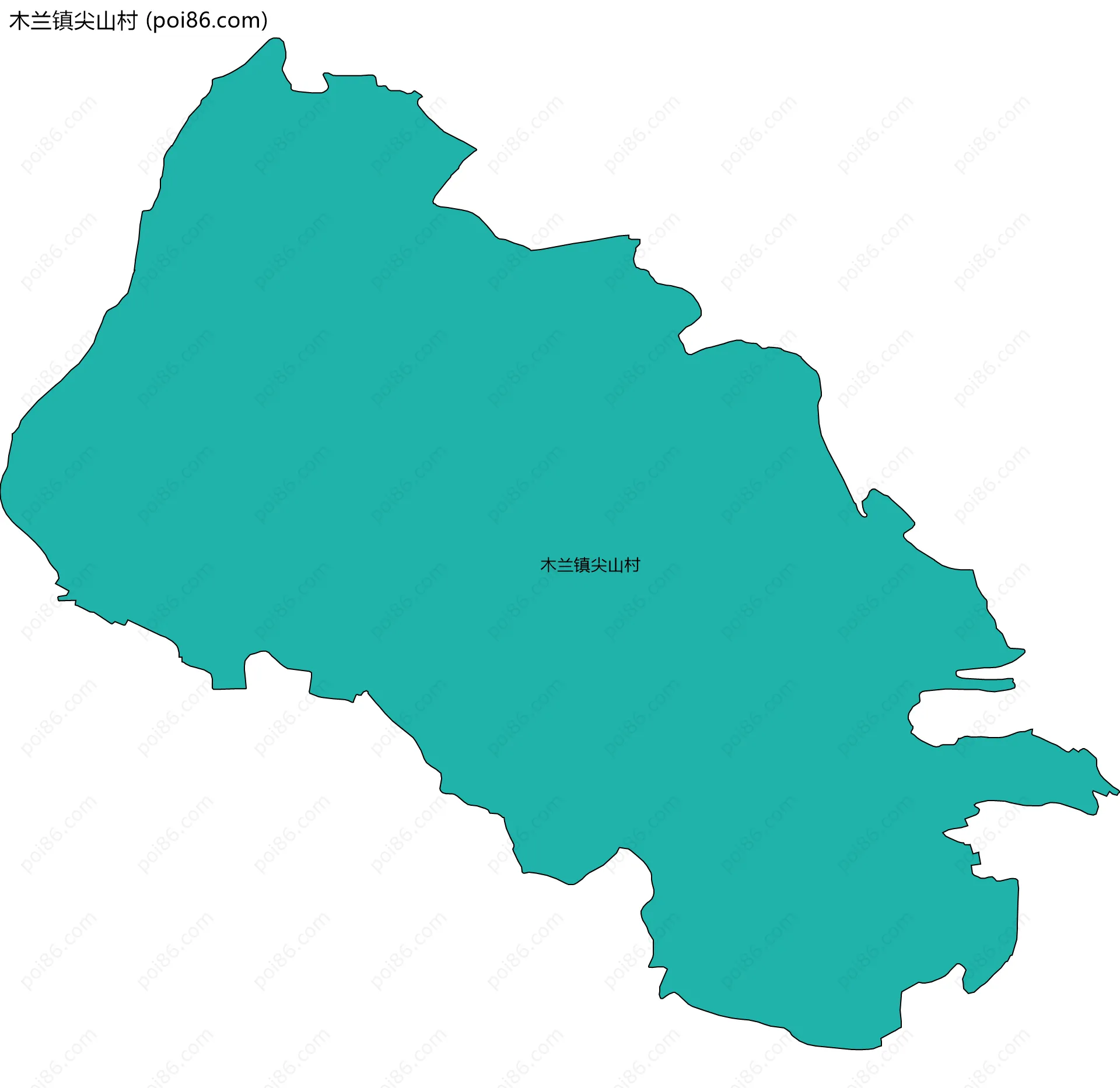 木兰镇尖山村边界地图
