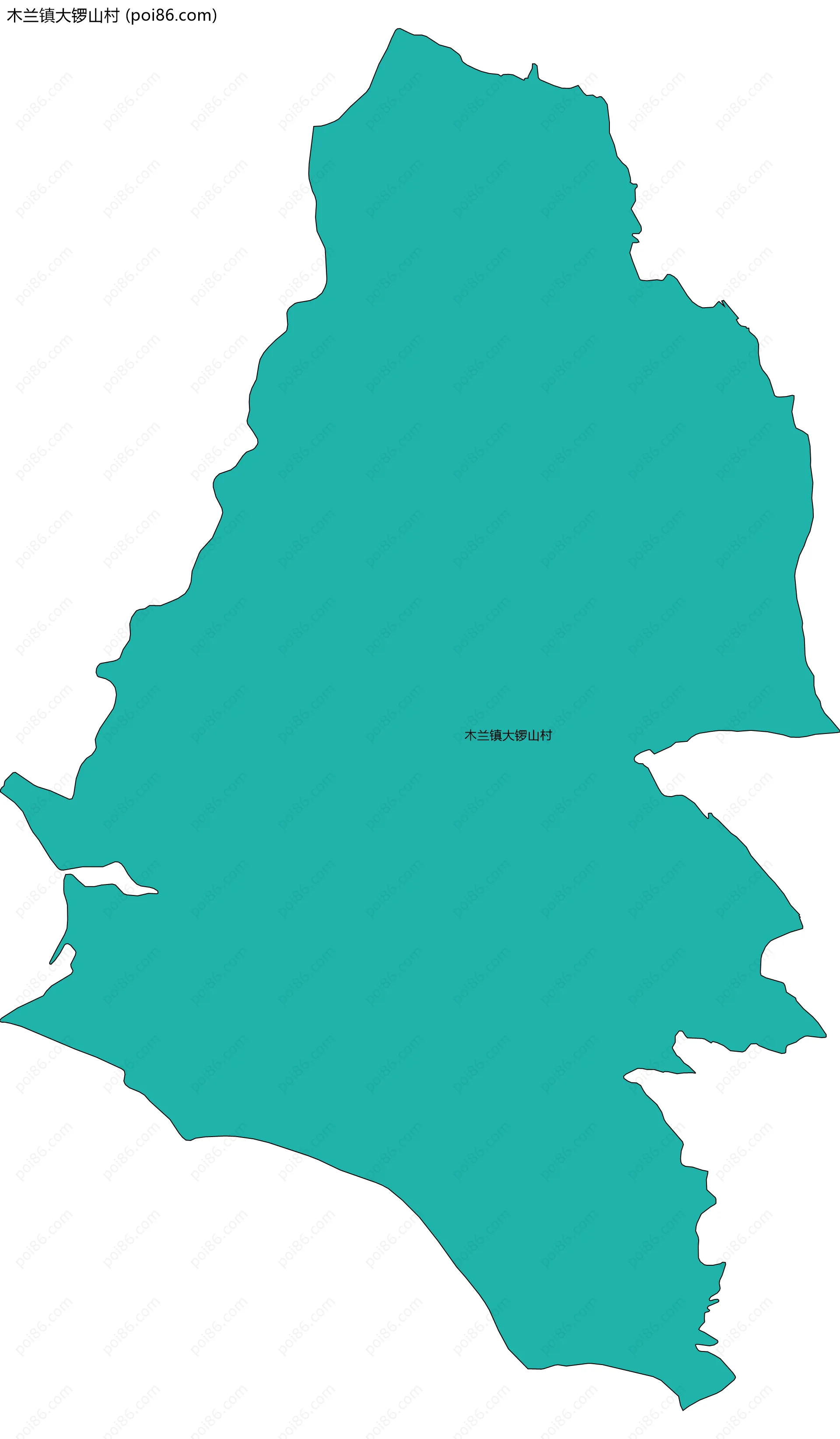 木兰镇大锣山村边界地图