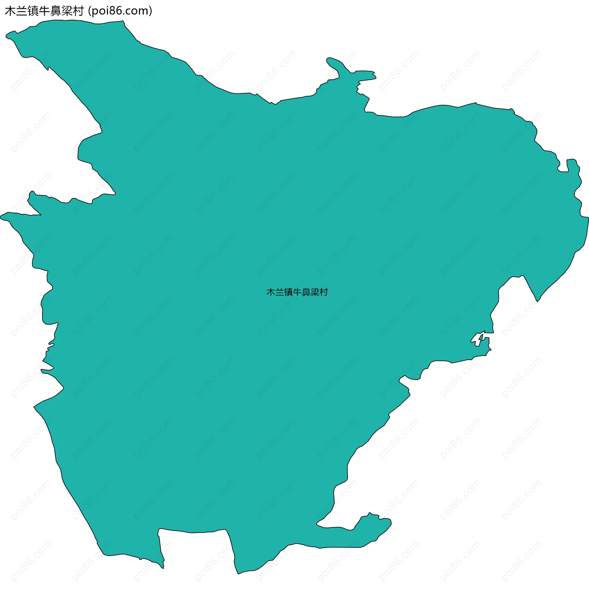 木兰镇牛鼻梁村边界地图
