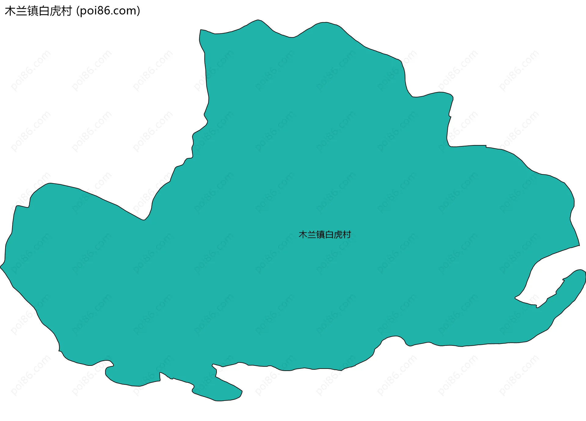 木兰镇白虎村边界地图