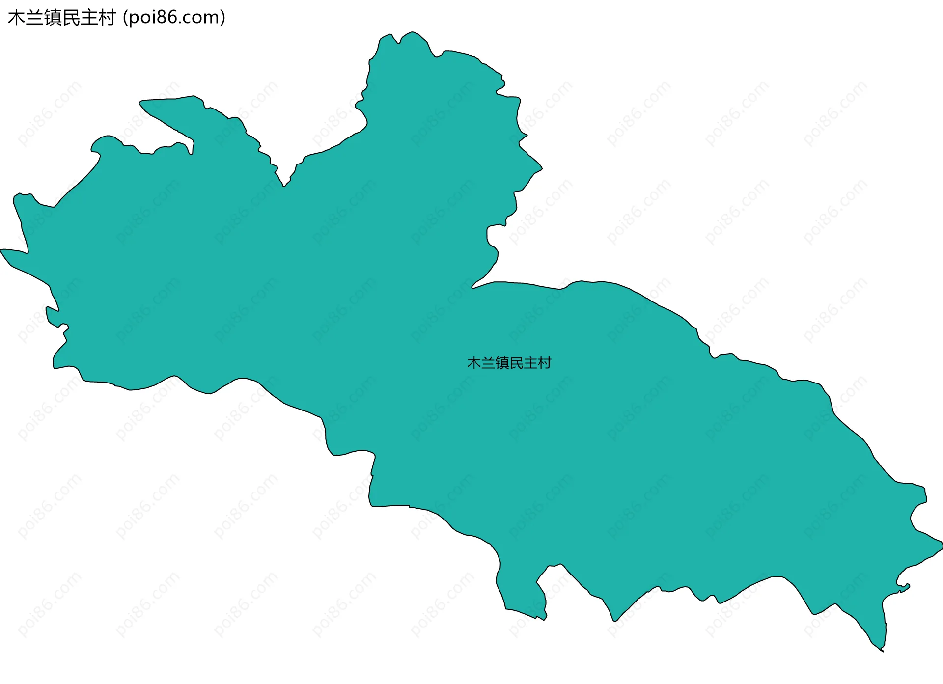 木兰镇民主村边界地图
