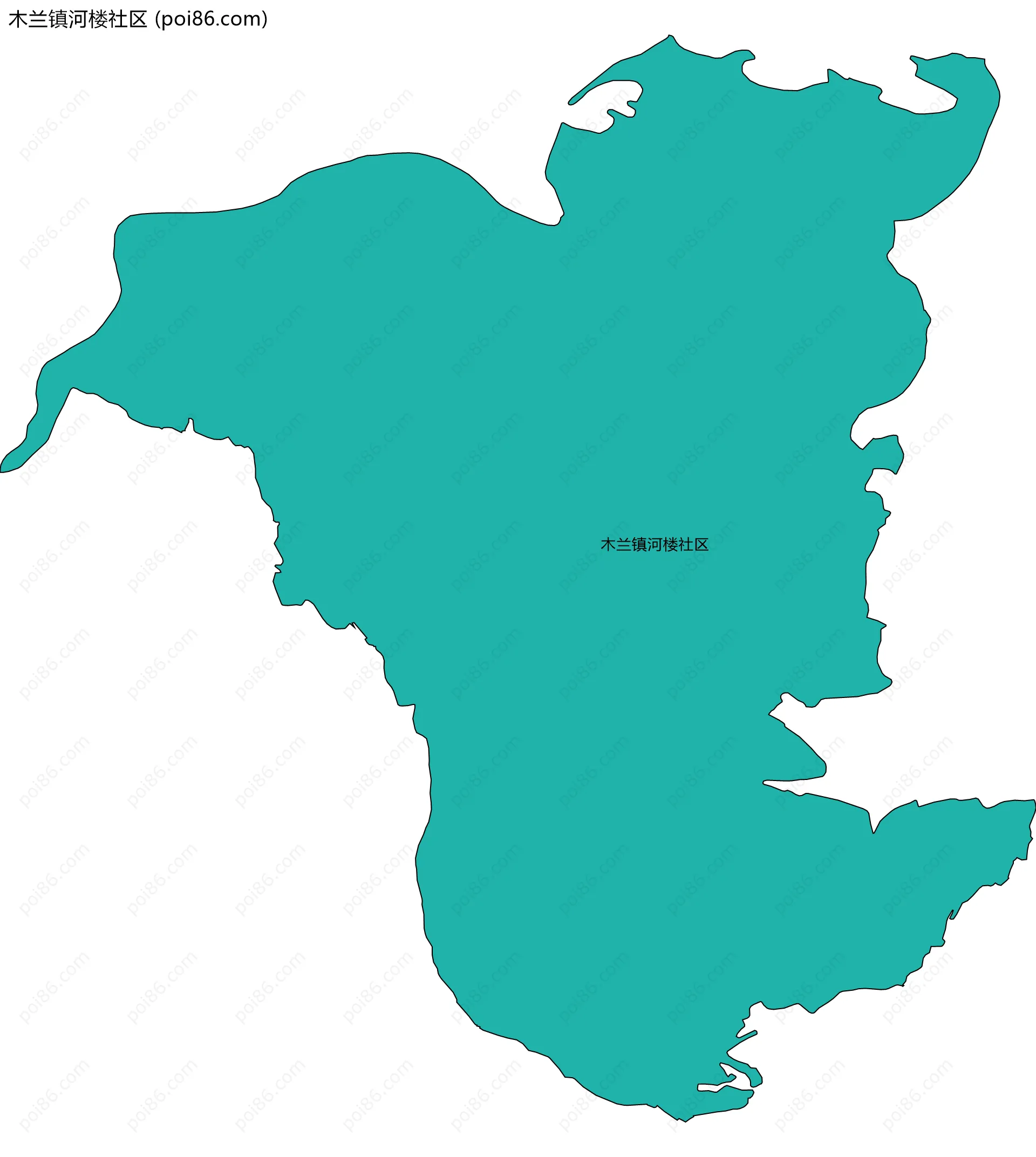 木兰镇河楼社区边界地图