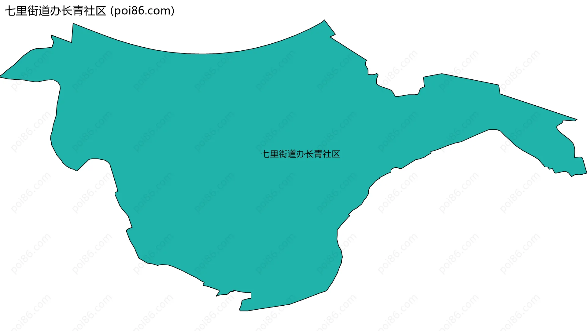 七里街道办长青社区边界地图