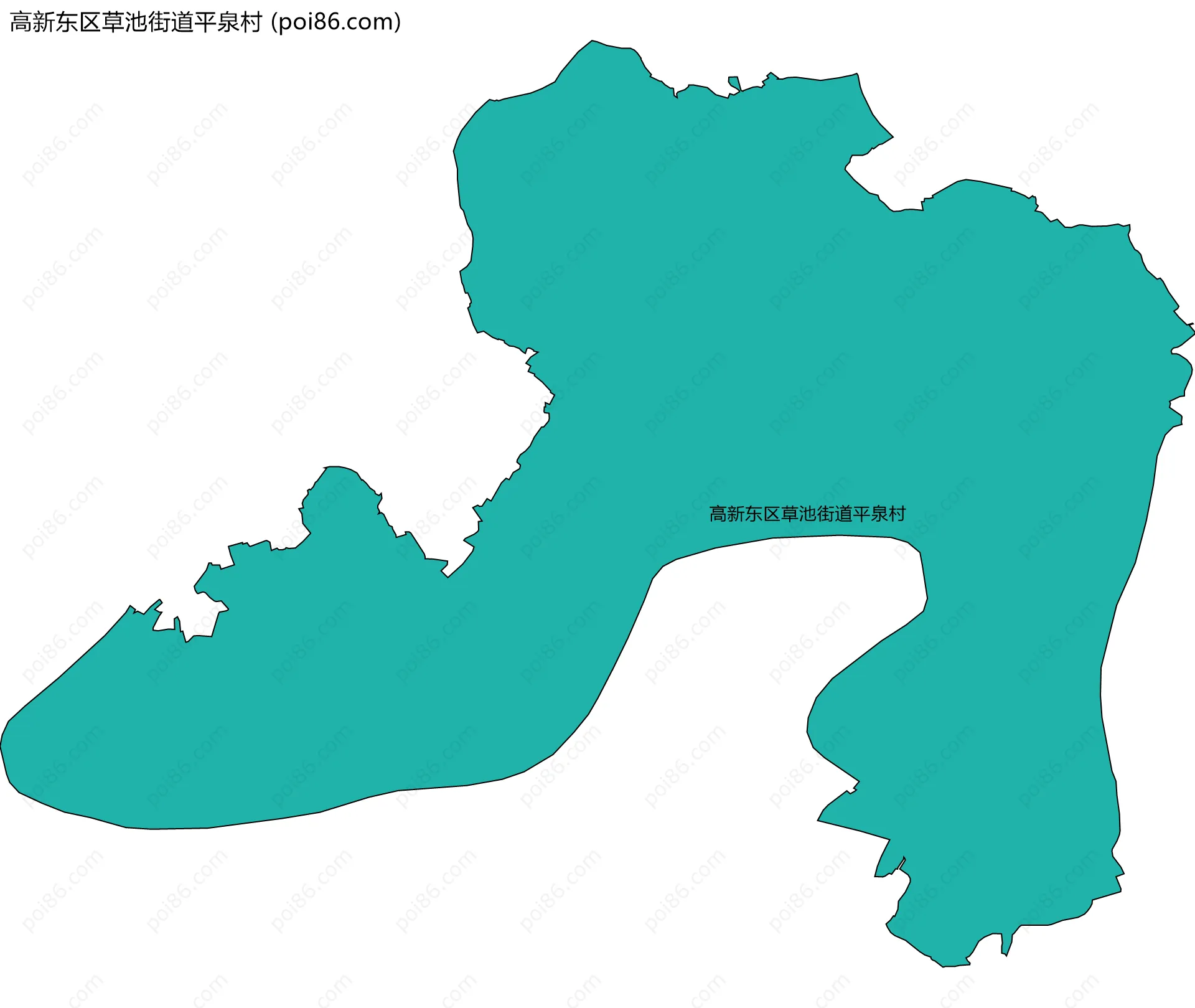 高新东区草池街道平泉村边界地图