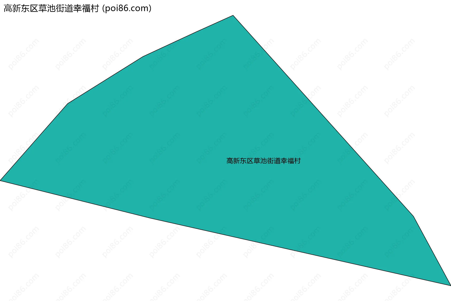 高新东区草池街道幸福村边界地图