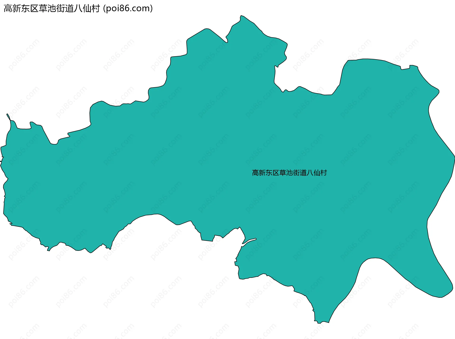 高新东区草池街道八仙村边界地图
