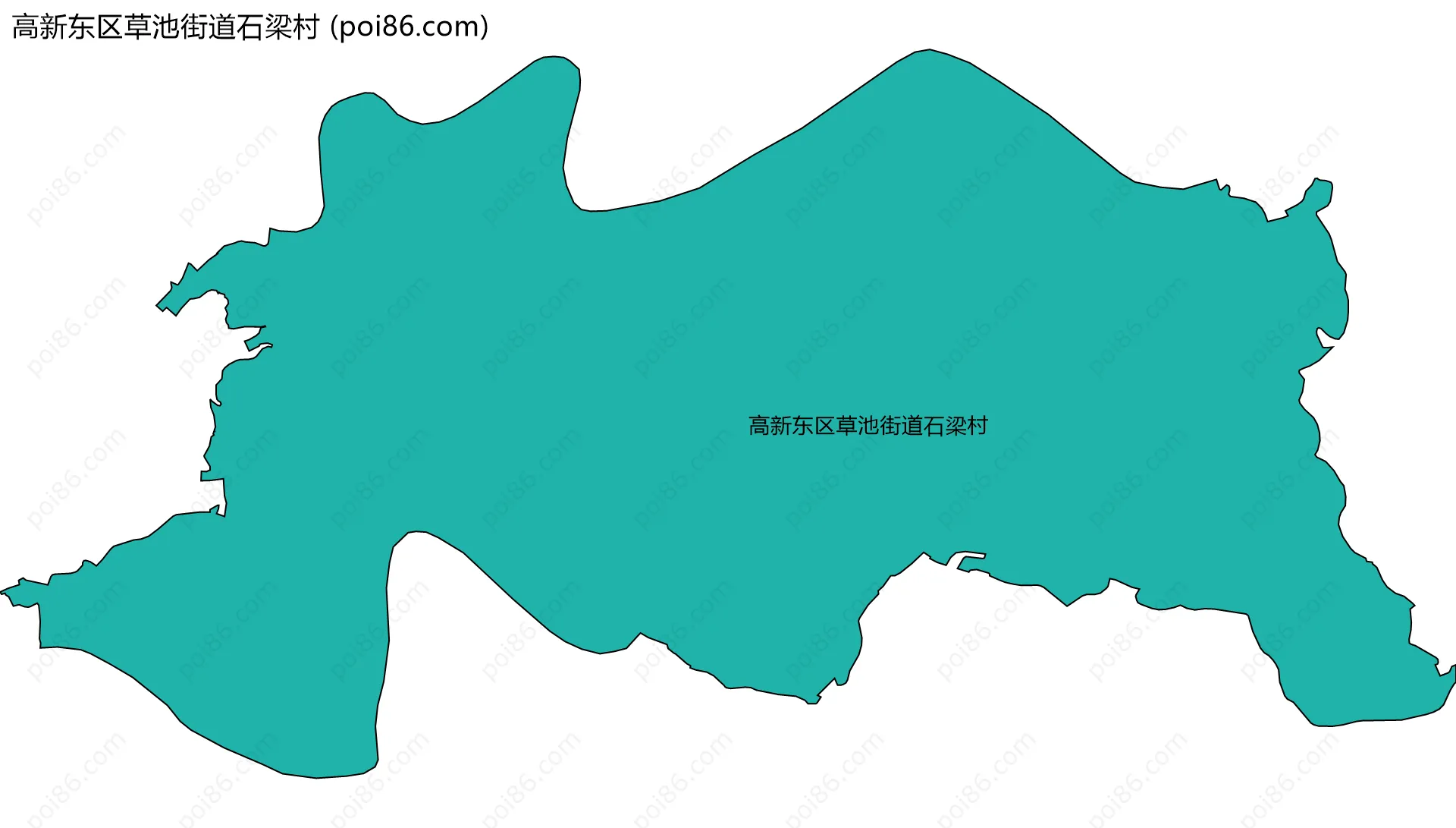 高新东区草池街道石梁村边界地图