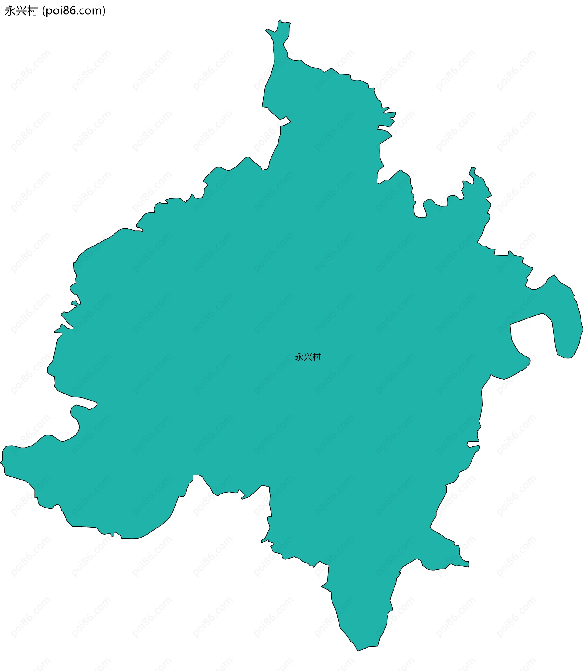 永兴村边界地图