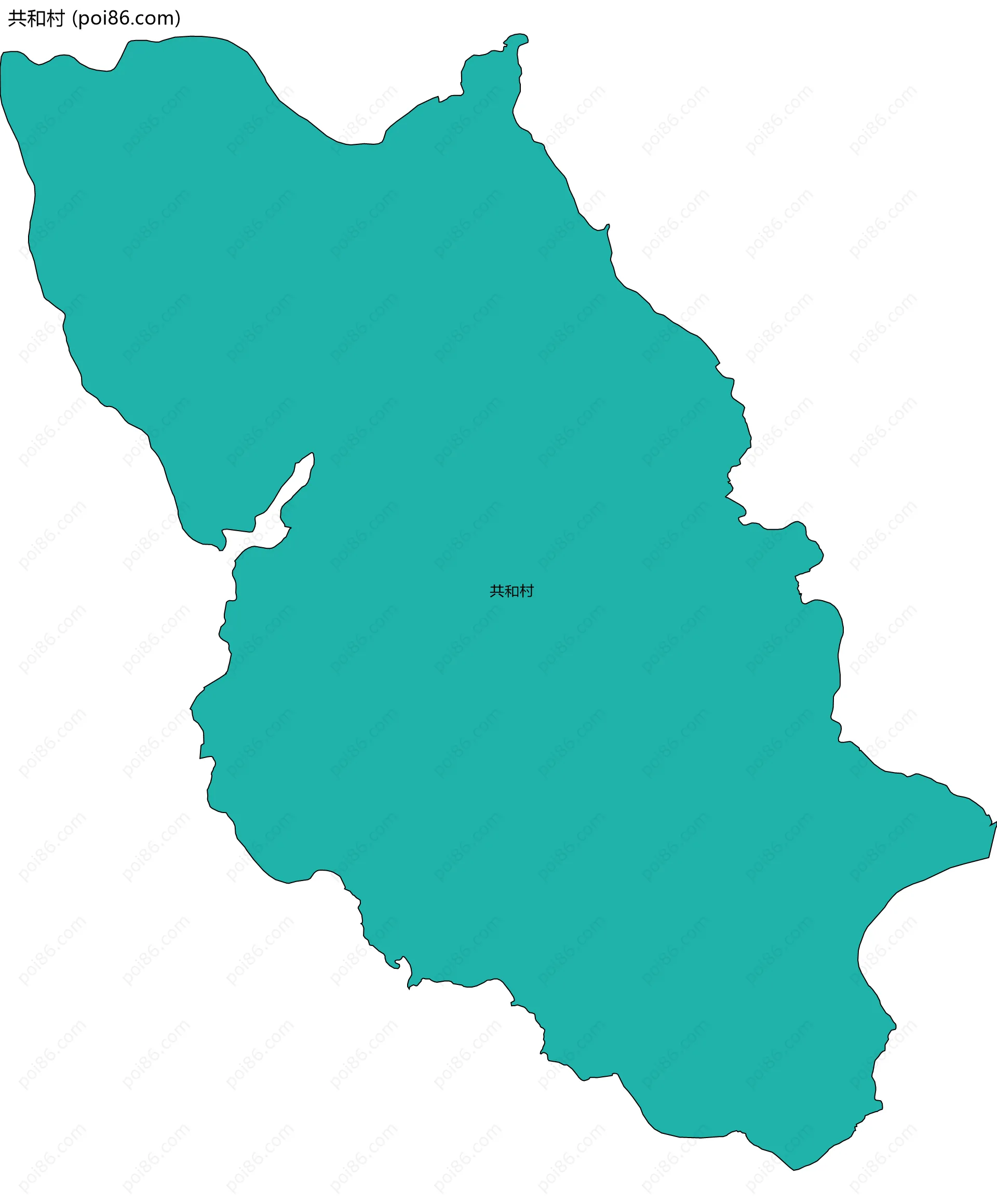 共和村边界地图
