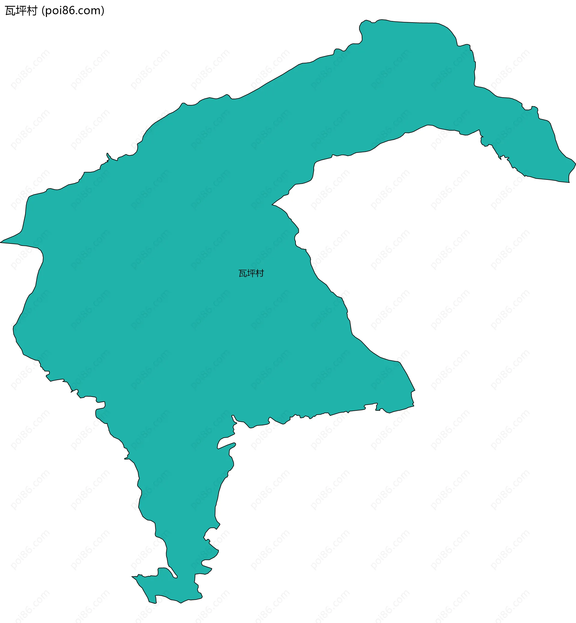 瓦坪村边界地图