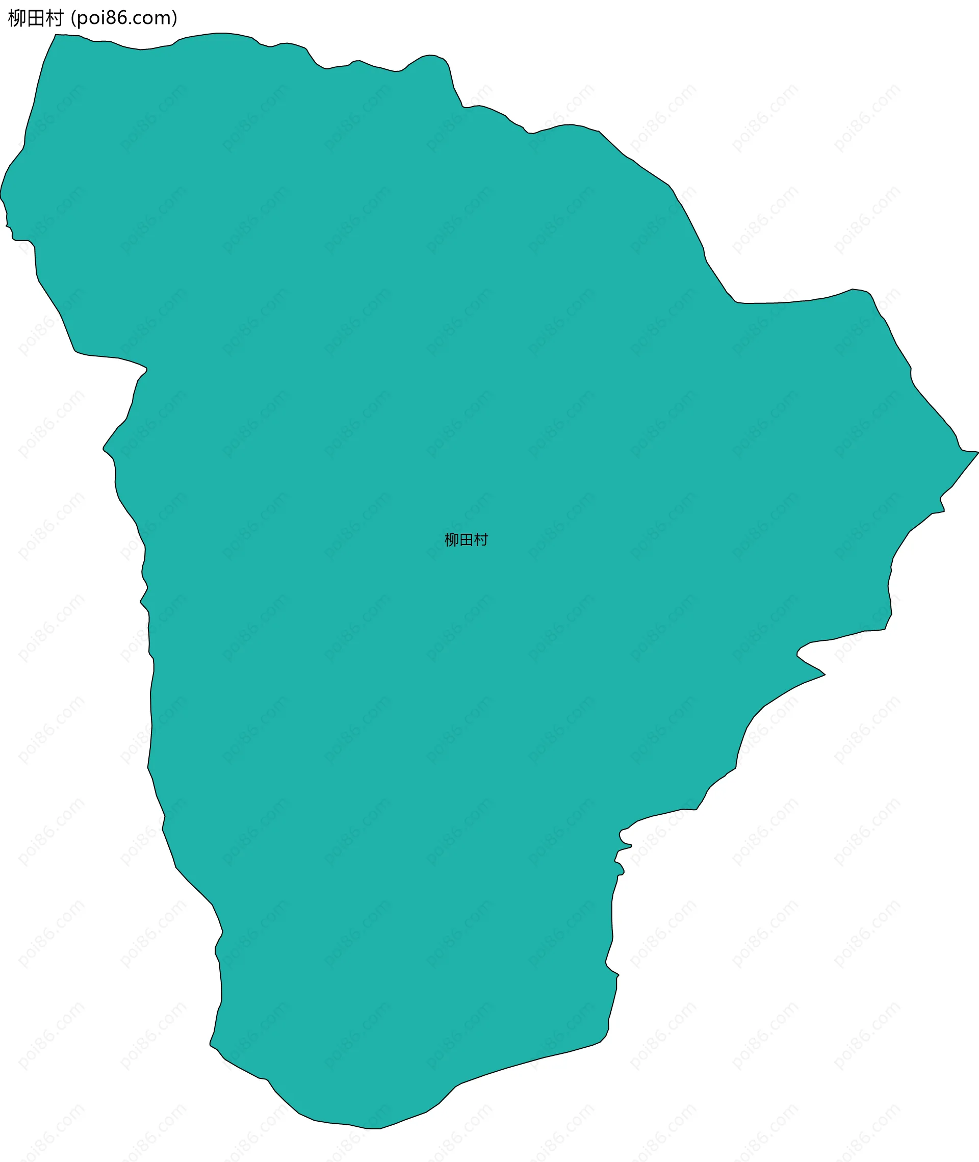 柳田村边界地图