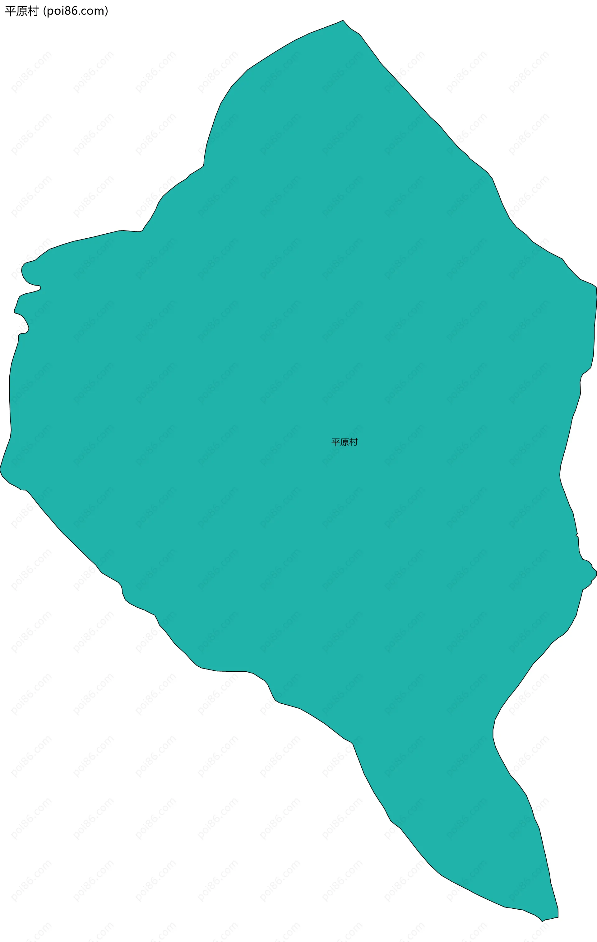 平原村边界地图