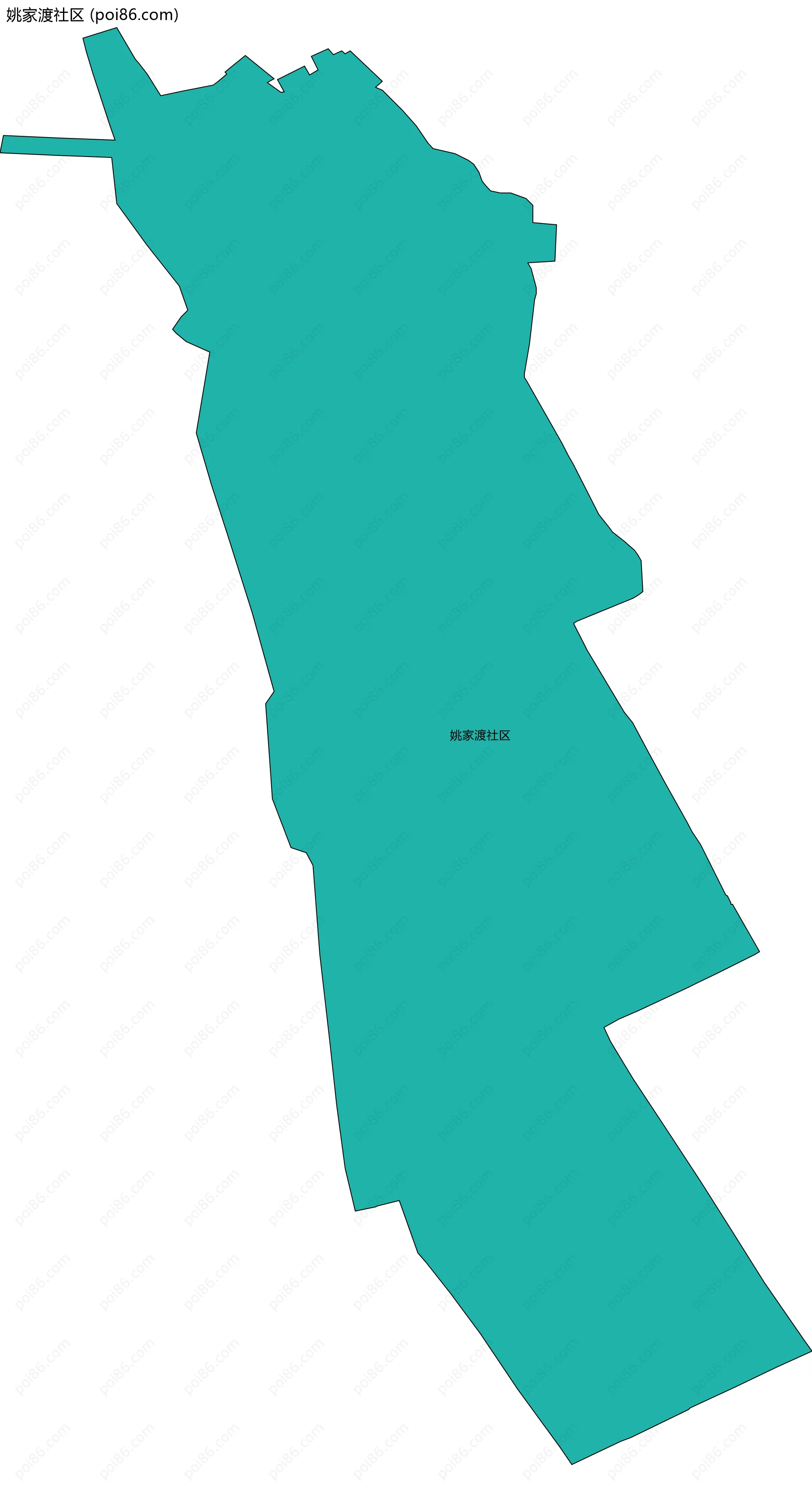 姚家渡社区边界地图