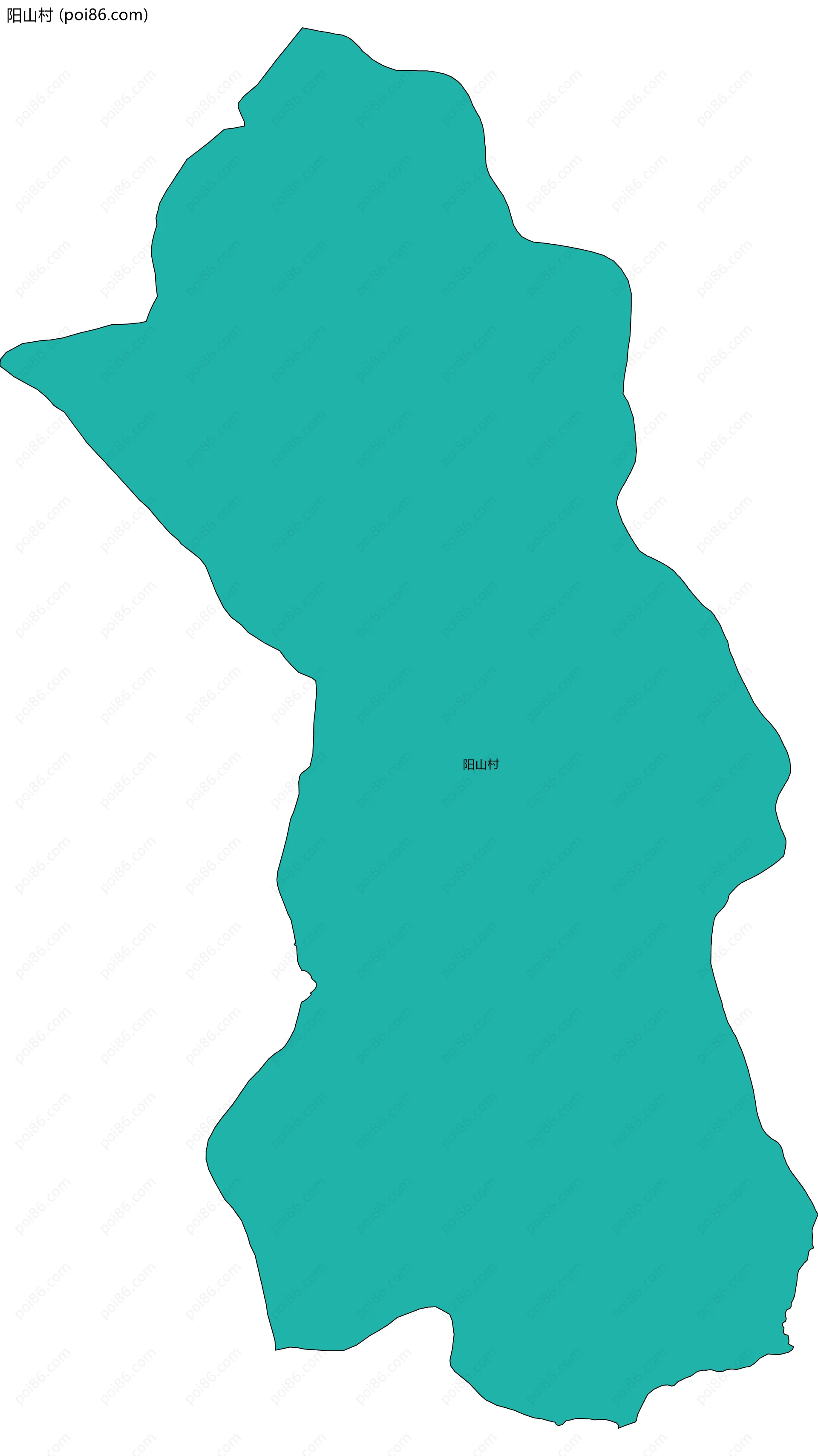 阳山村边界地图