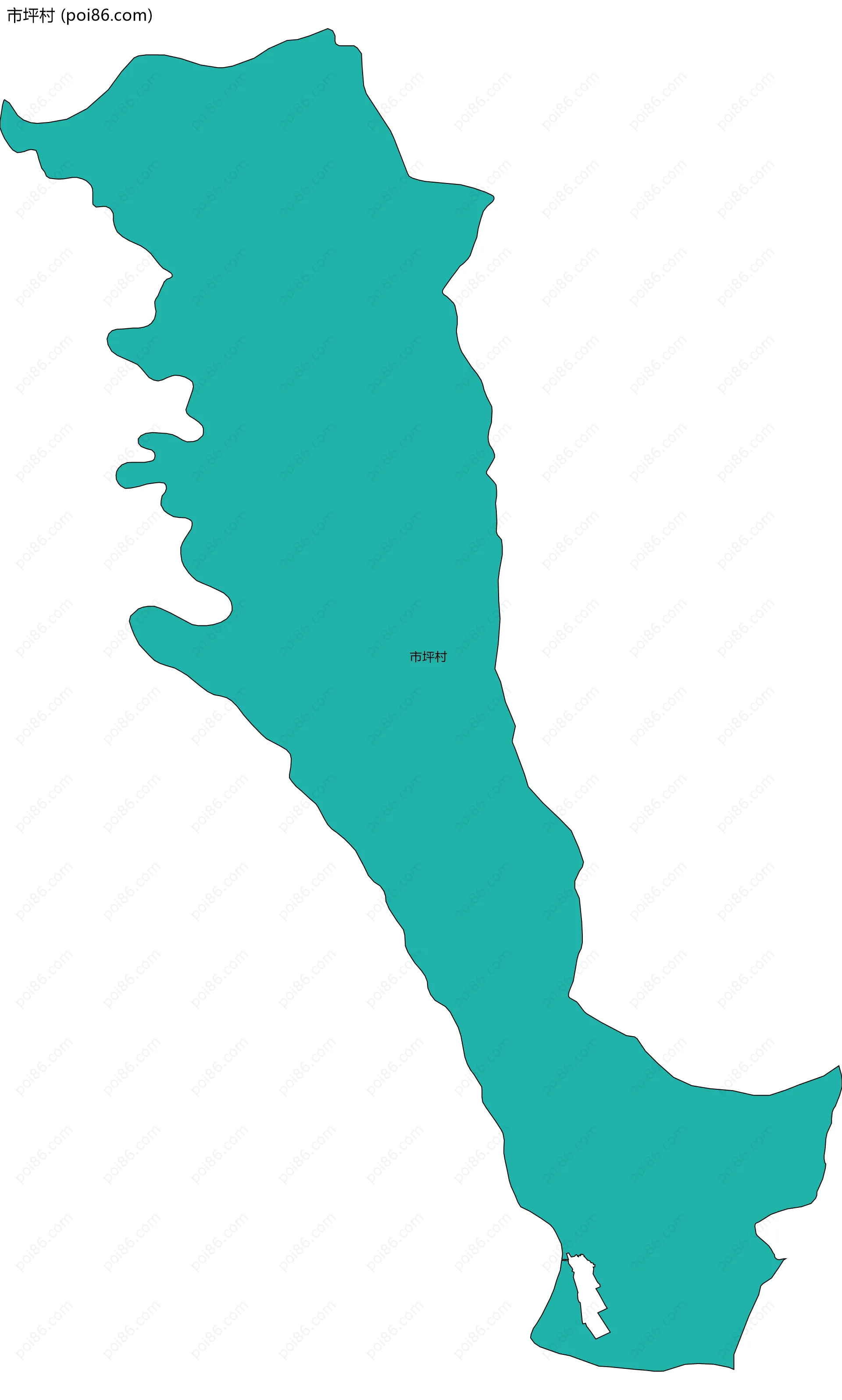 市坪村边界地图