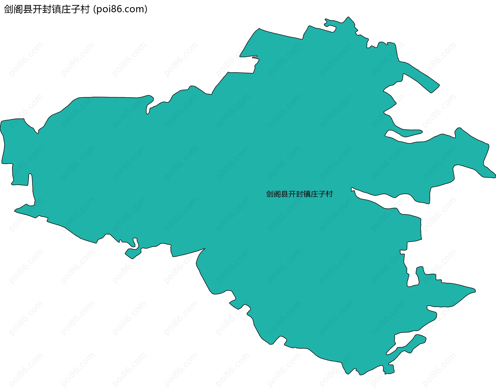 剑阁县开封镇庄子村边界地图