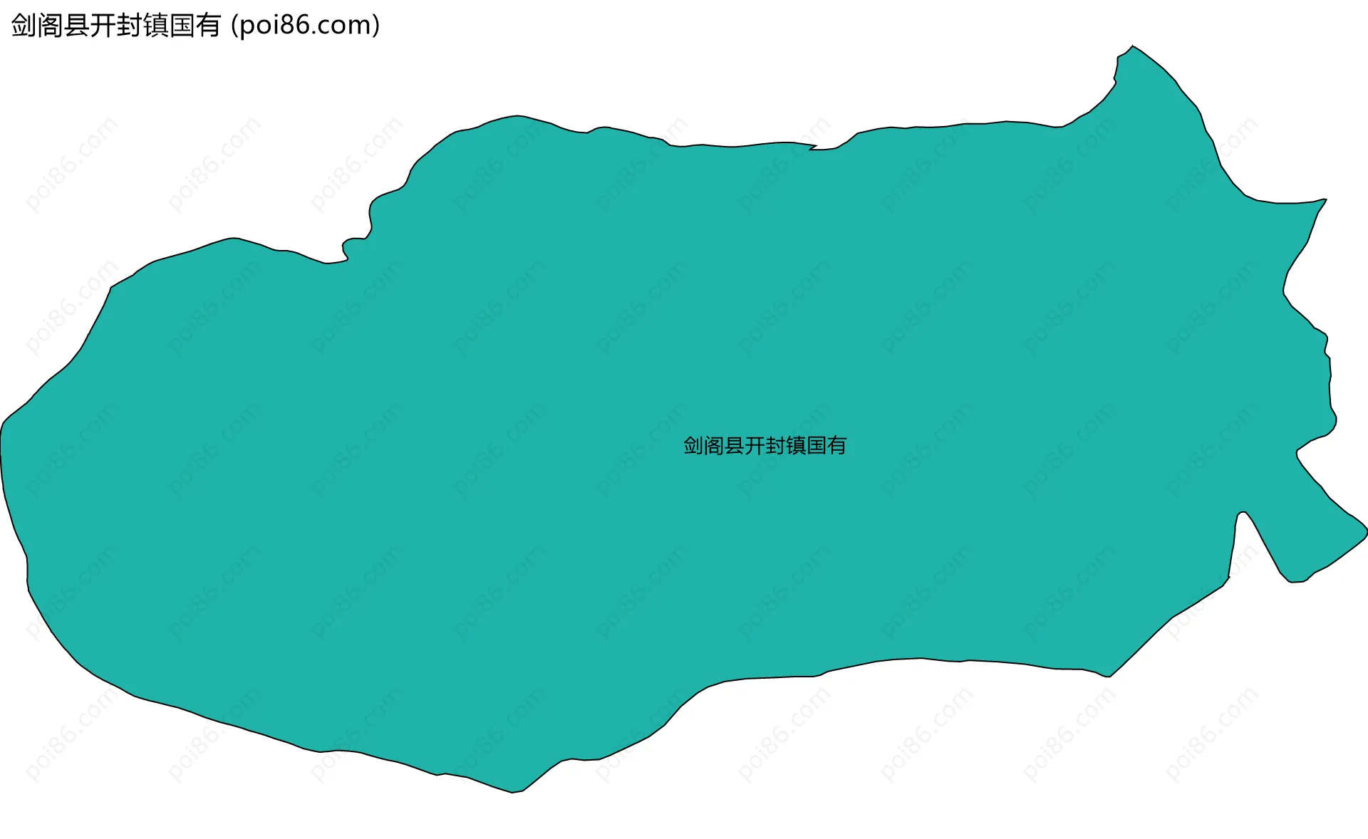 剑阁县开封镇国有边界地图