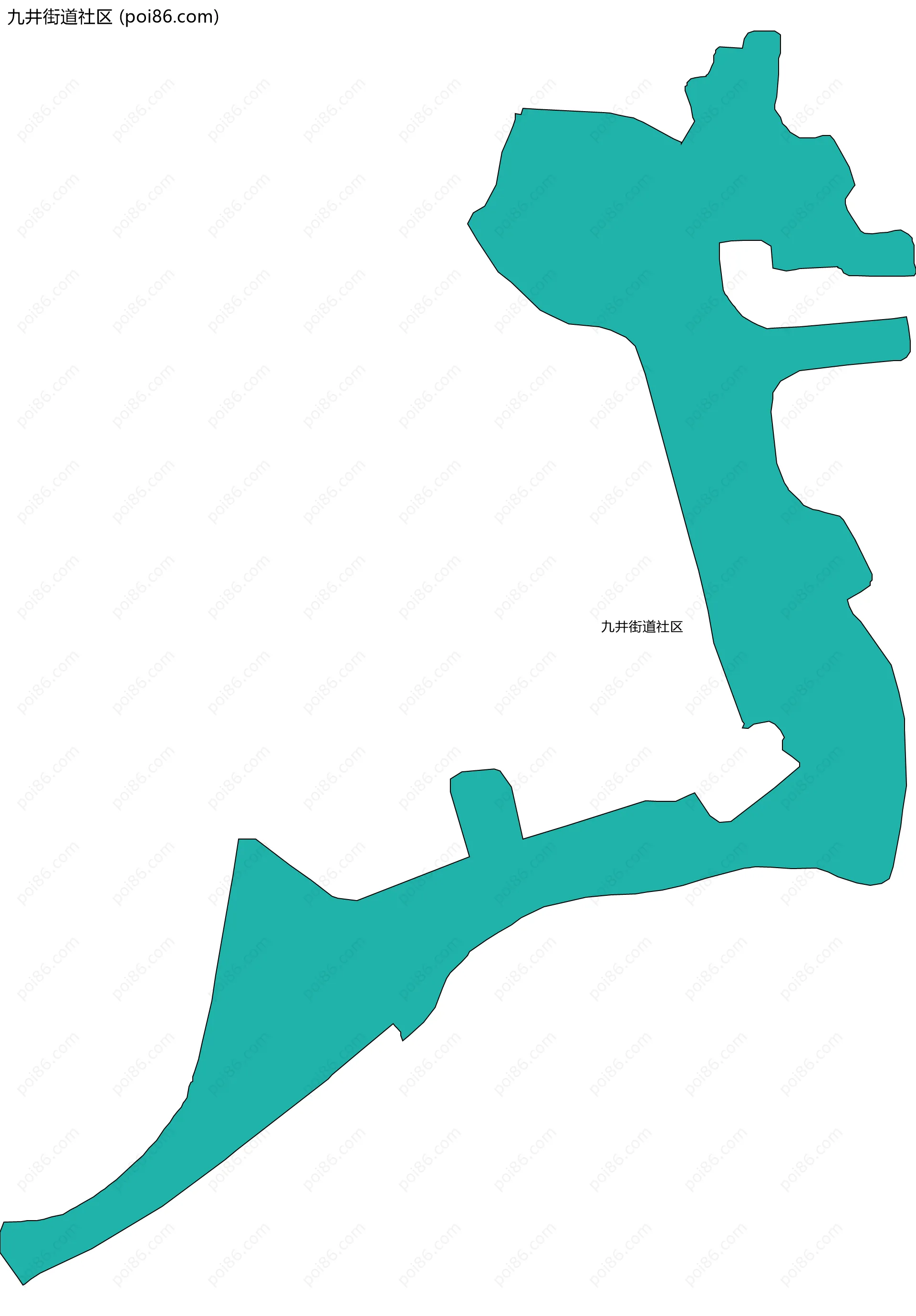 九井街道社区边界地图