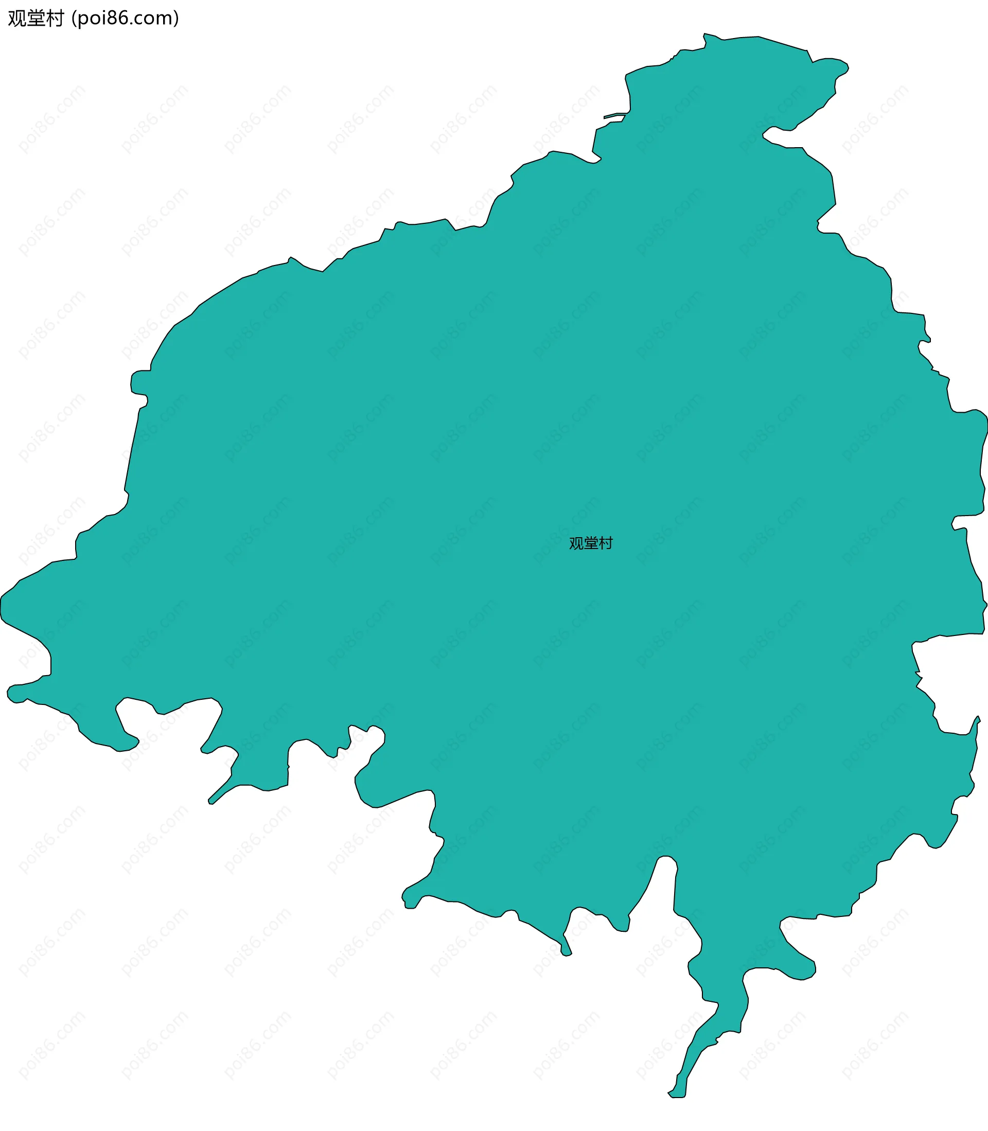 观堂村边界地图