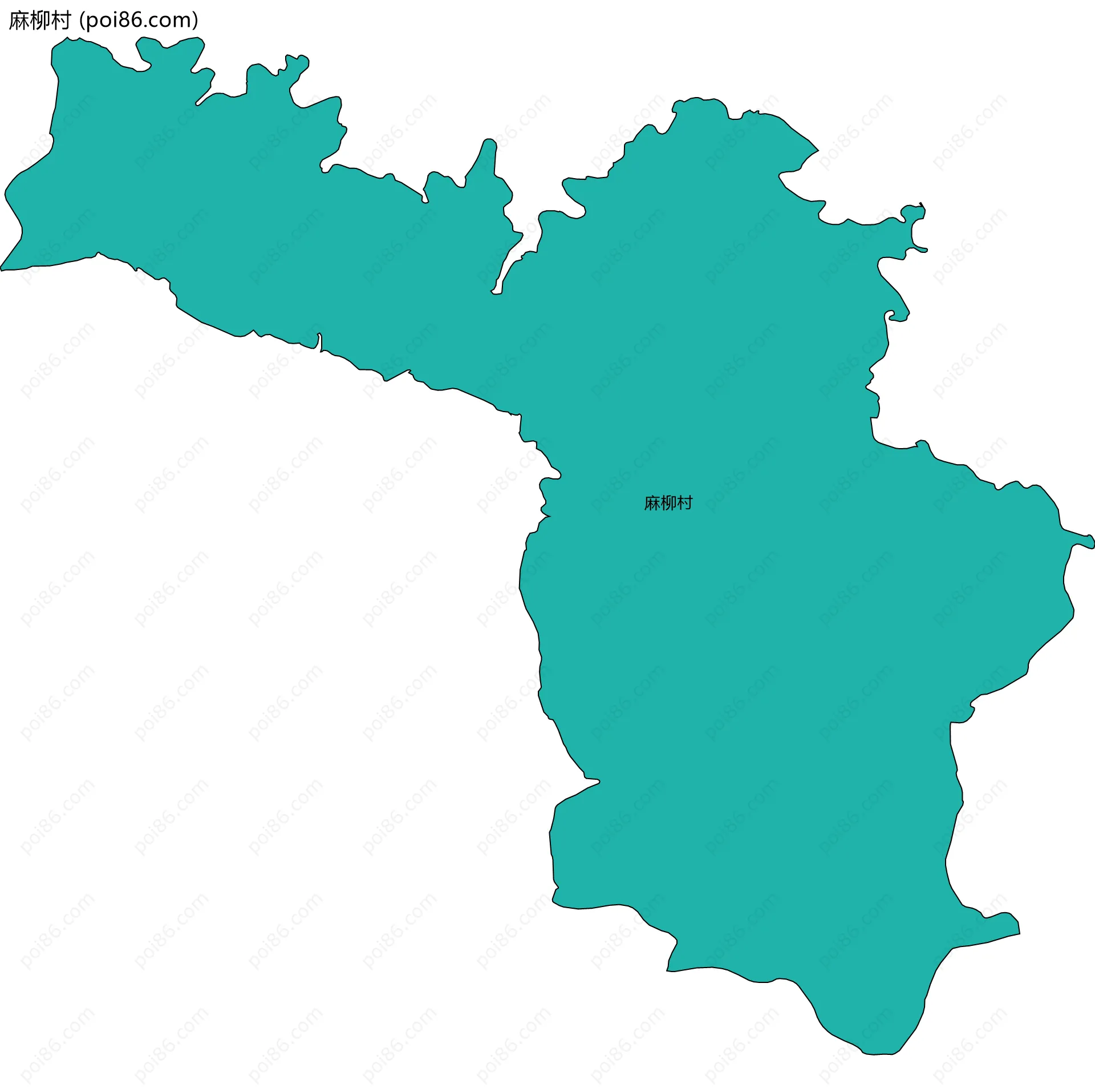 麻柳村边界地图