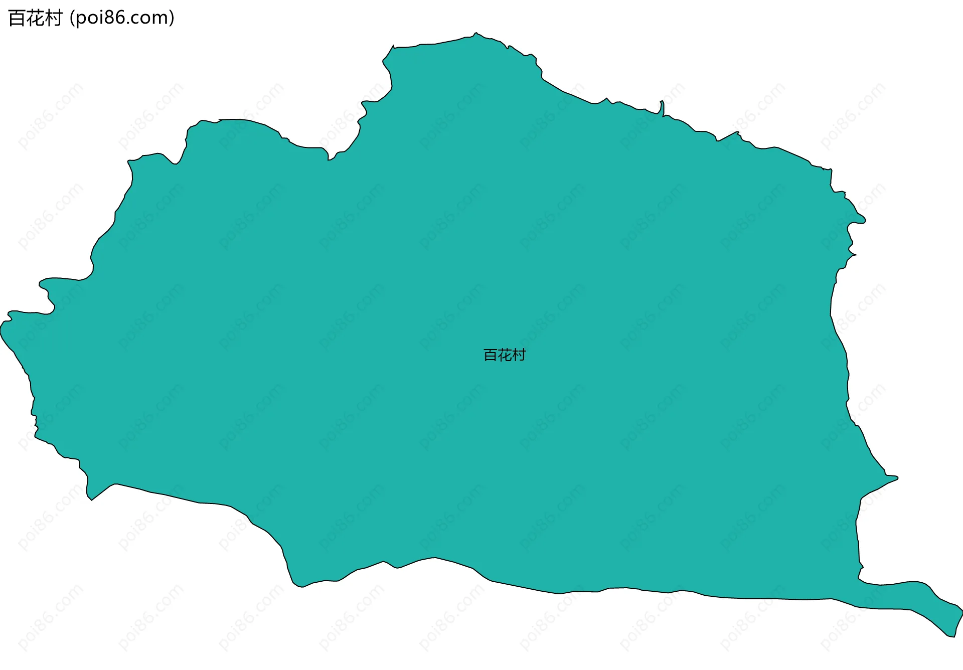 百花村边界地图