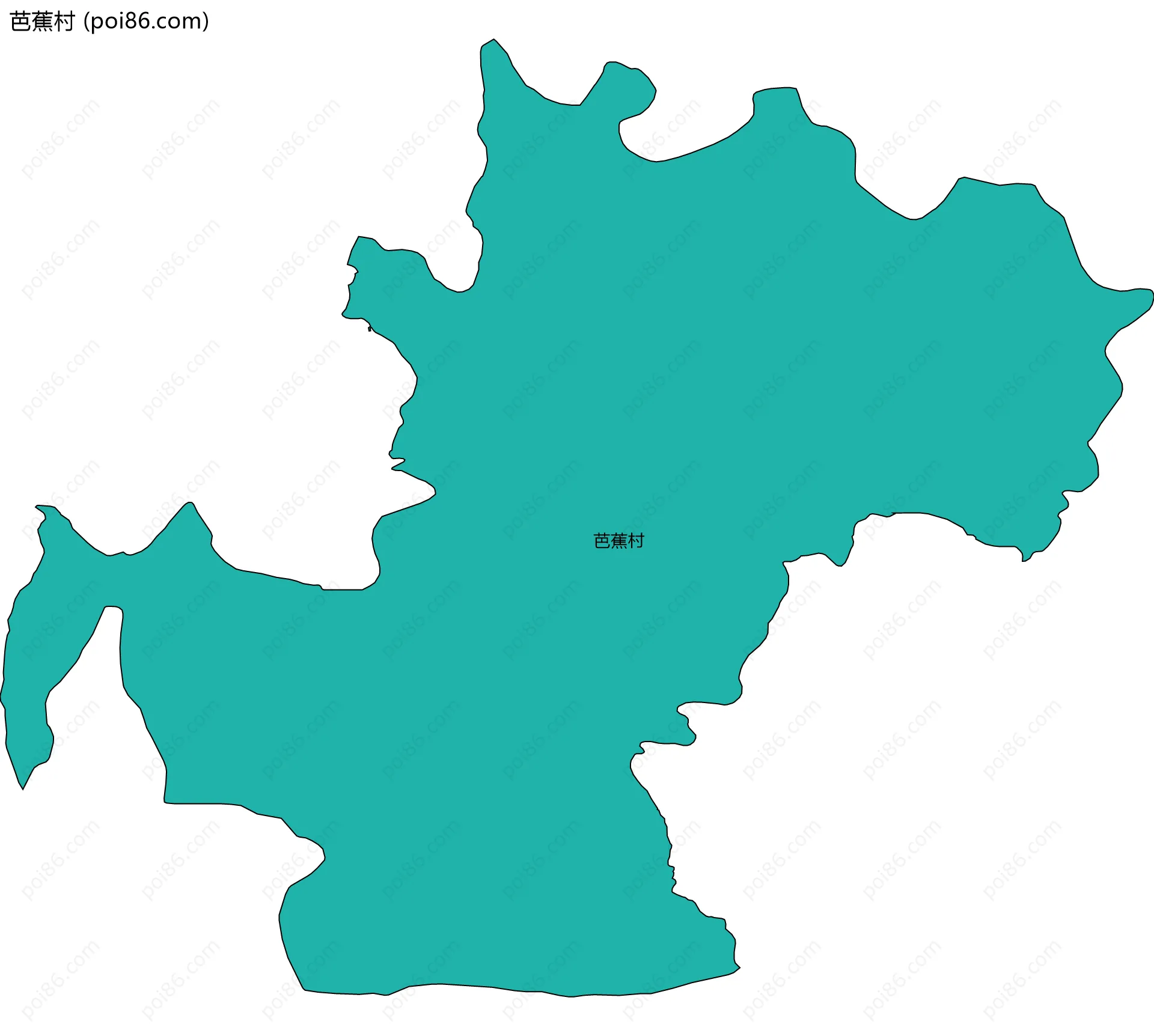 芭蕉村边界地图