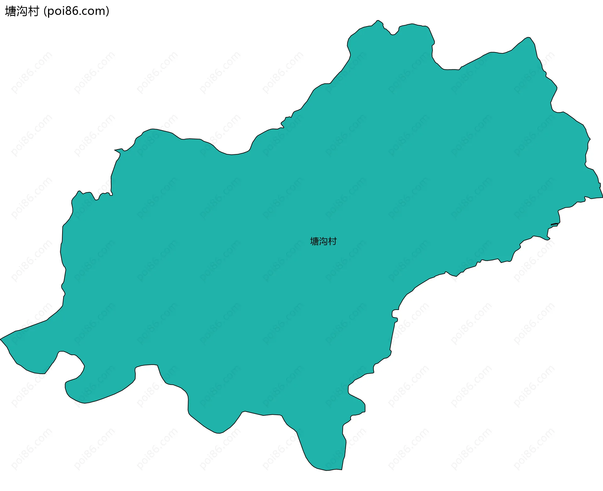 塘沟村边界地图