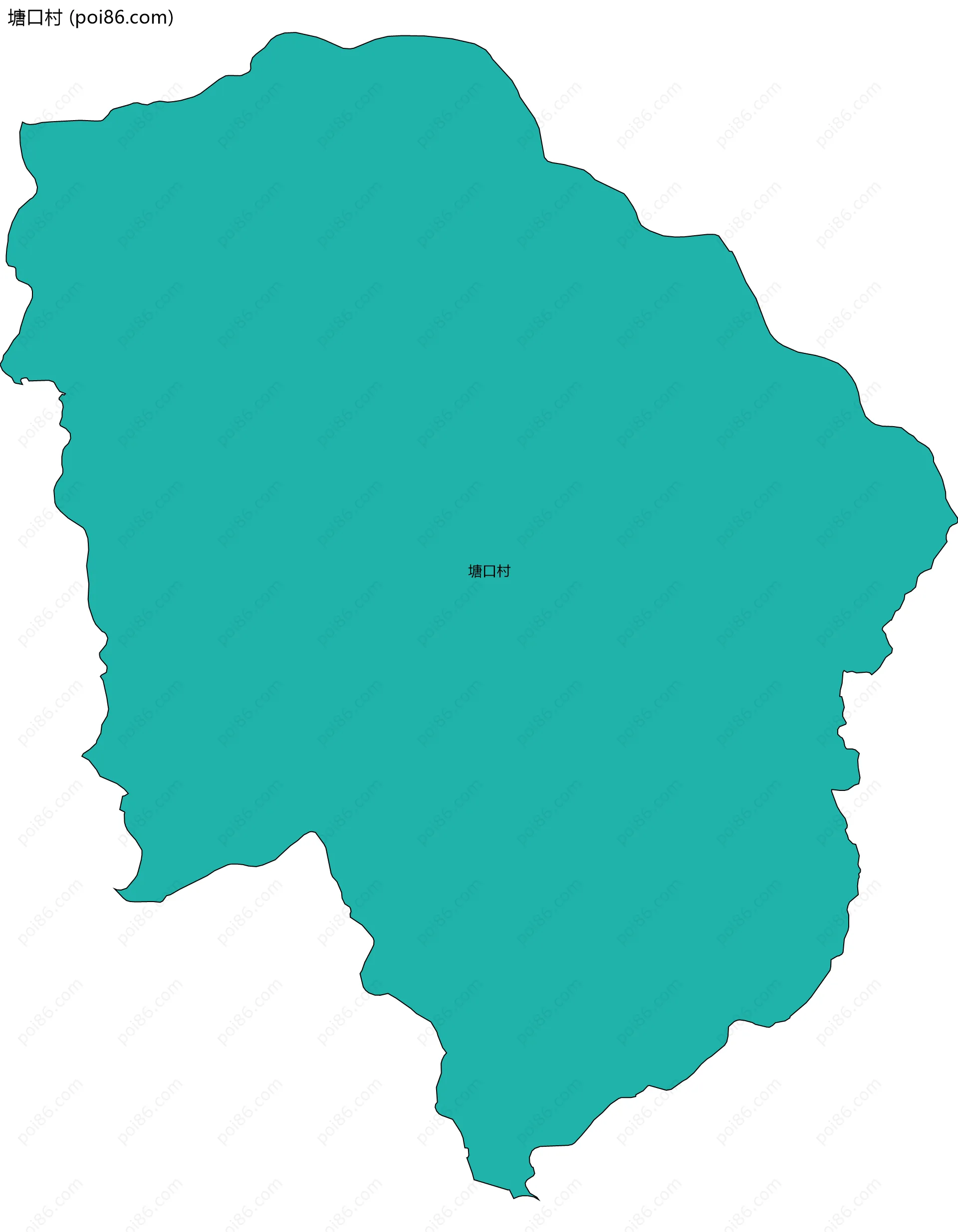 塘口村边界地图