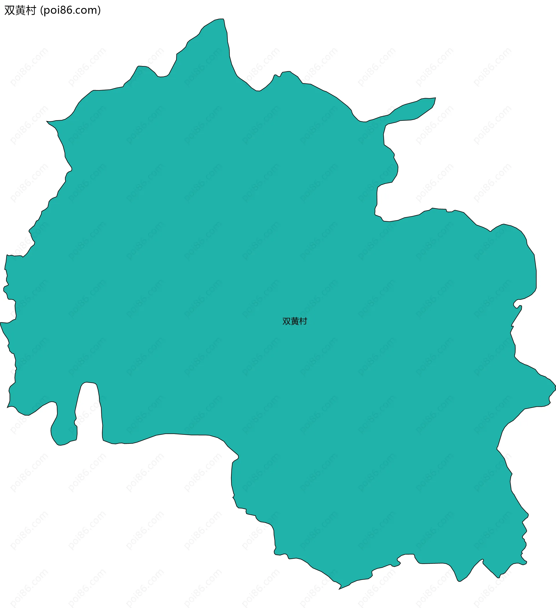 双黄村边界地图