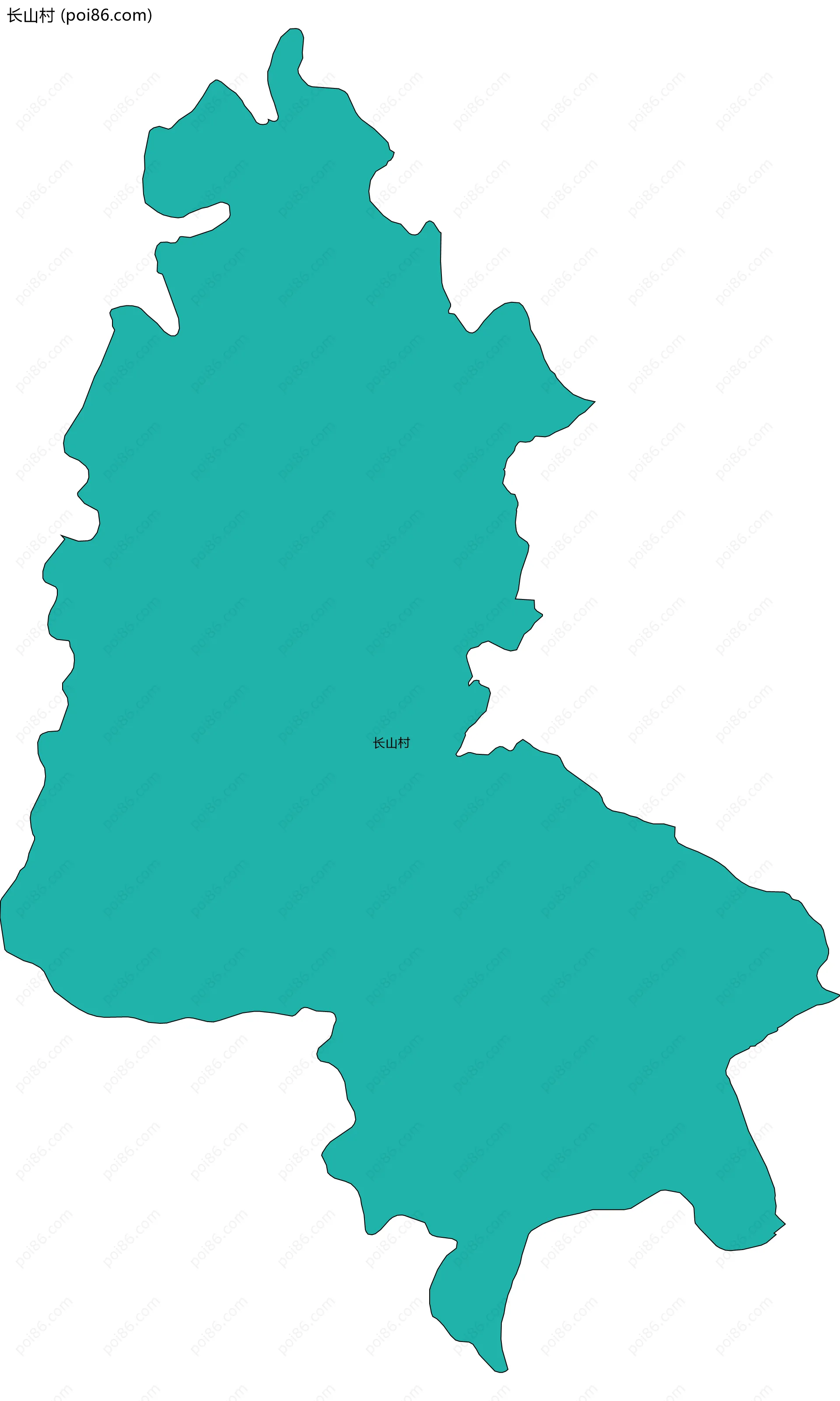 长山村边界地图