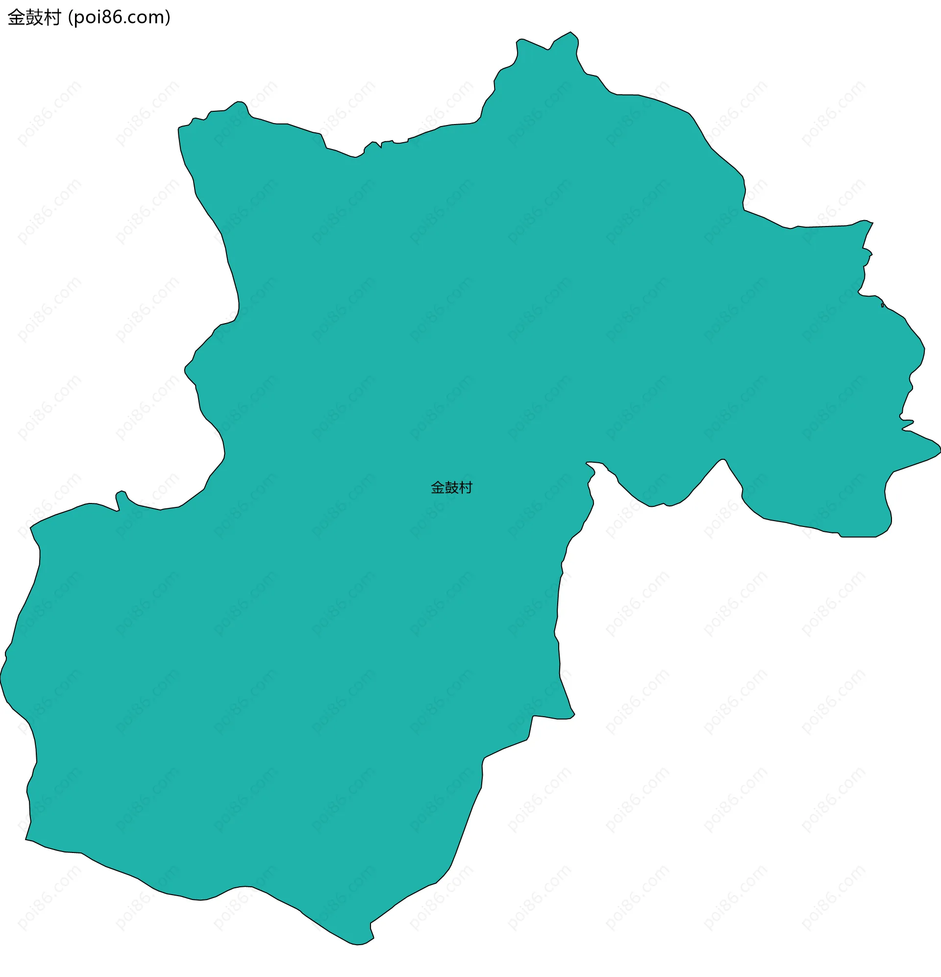 金鼓村边界地图